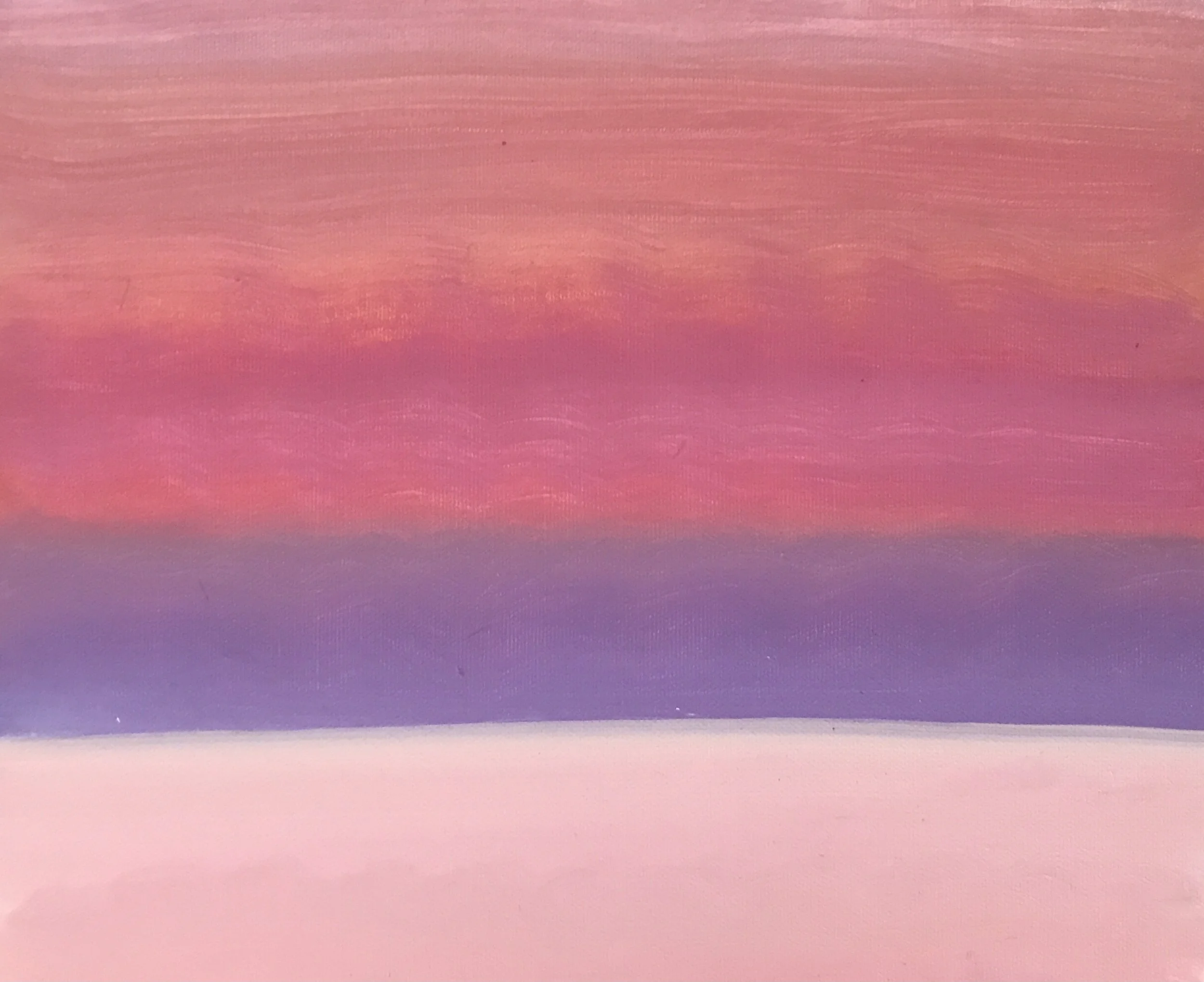 Evening Prayer Brunswick Heads 14 August  2022, oil on canvas board 30 X 25 cm