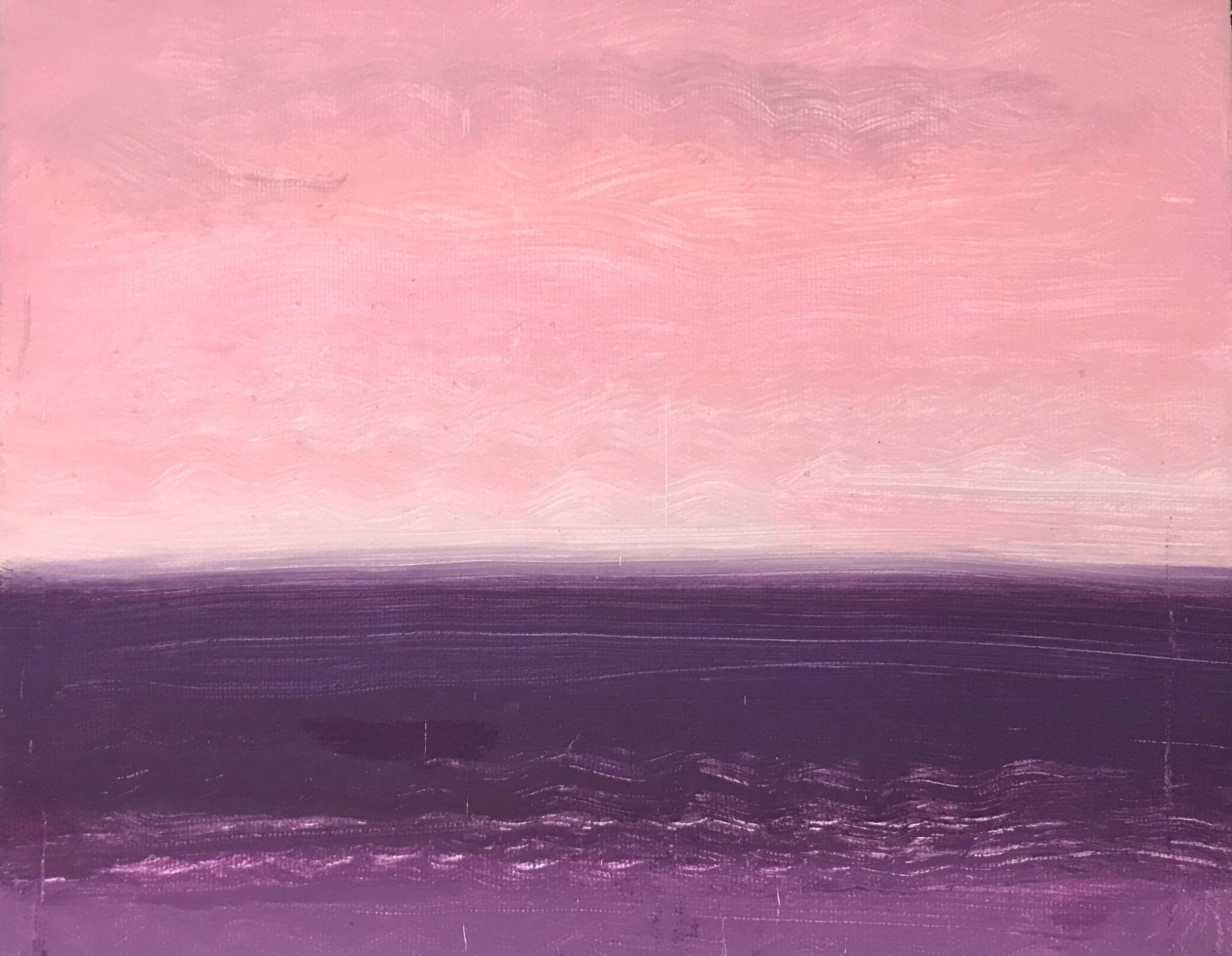 Evening Prayer Brunswick Heads 14 August #3 2022, oil on canvas board 30 X 25 cm