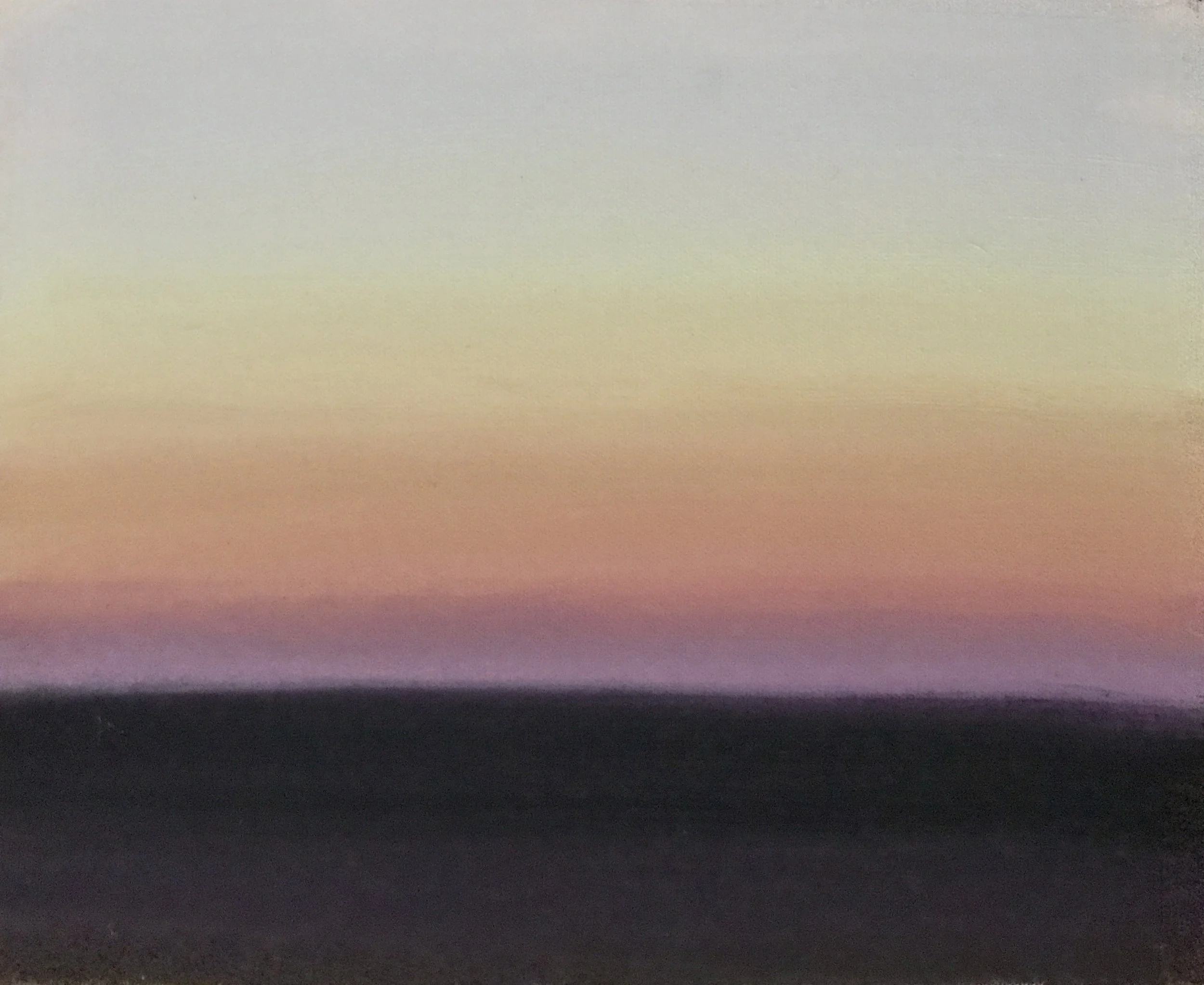 Evening Prayer Brunswick Heads 4 August 2022, oil on canvas board 30 X 25 cm