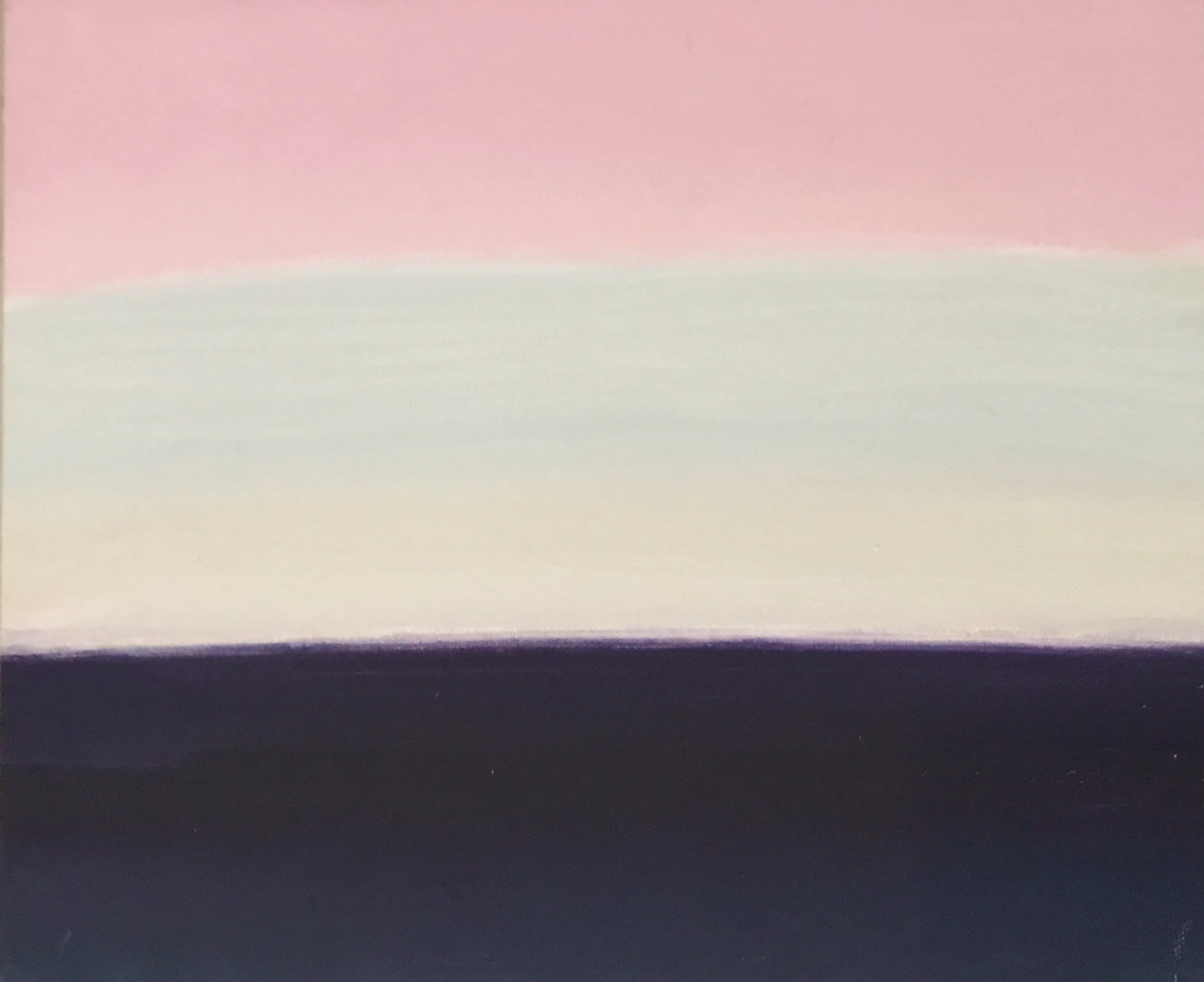 Evening Prayer Brunswick Heads #2 30 July 2022, oil on canvas board 30 X 25 cm