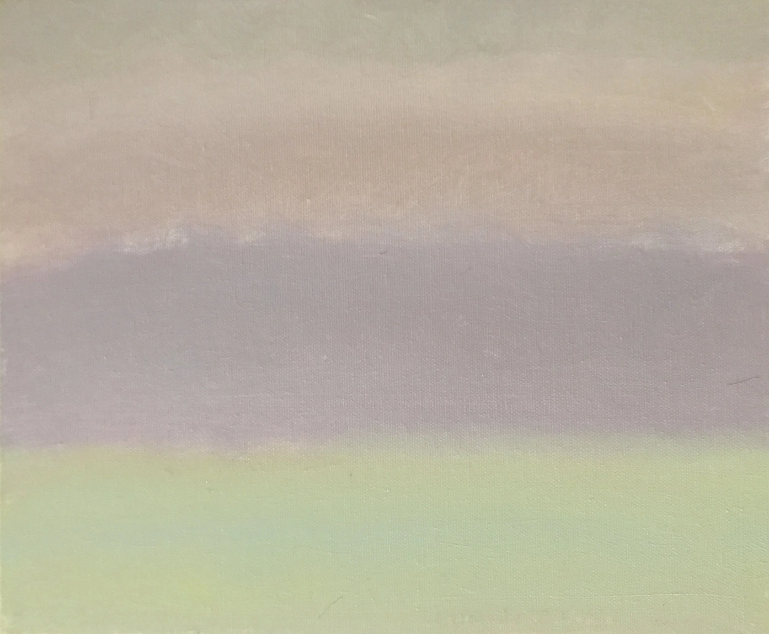 Evening Prayer Brunswick Heads 25 July 2022, oil on canvas board 30 X 25 cm