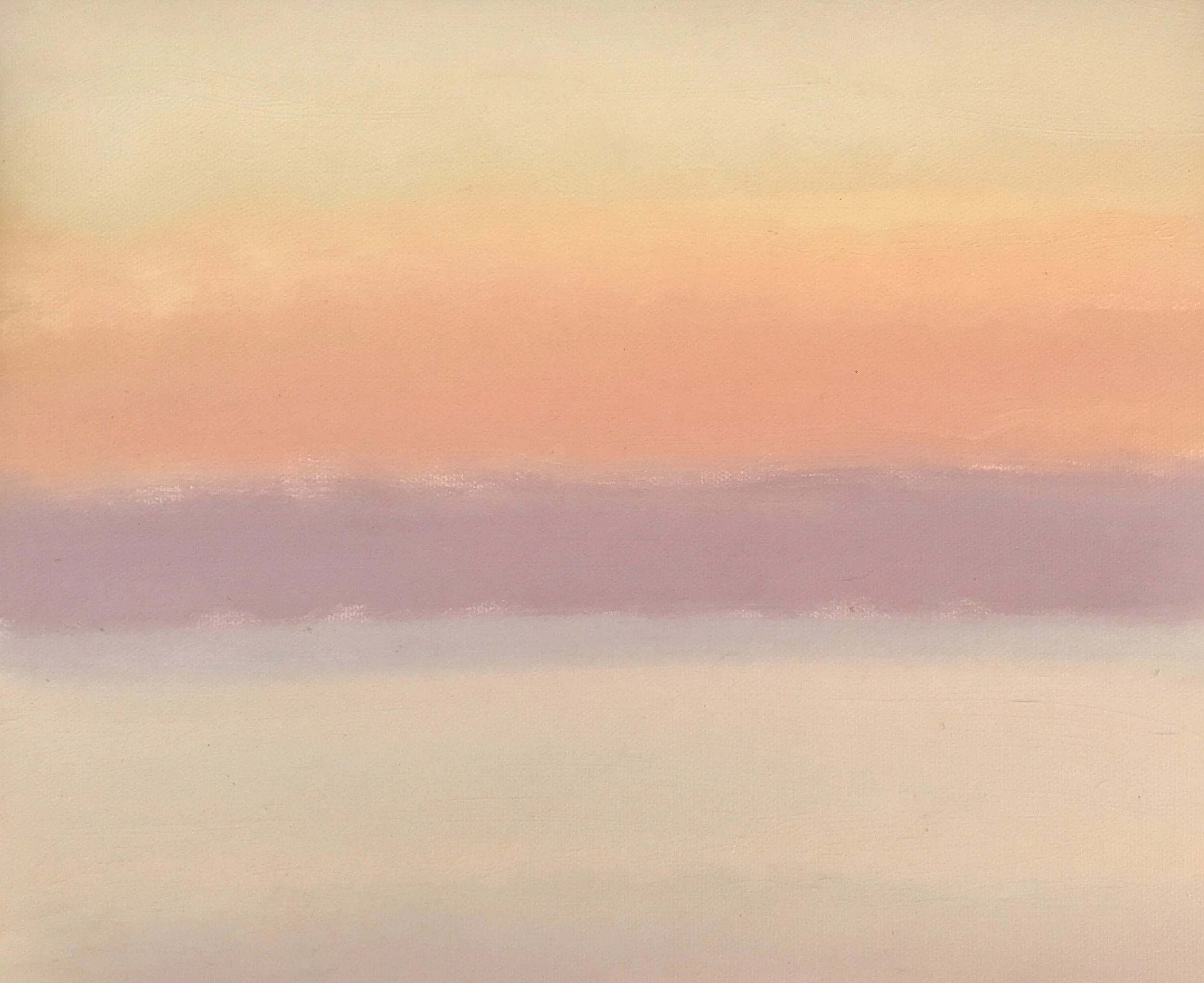 Evening Prayer Brunswick Heads 17 July 2022, oil on canvas board 30 X 25 cm