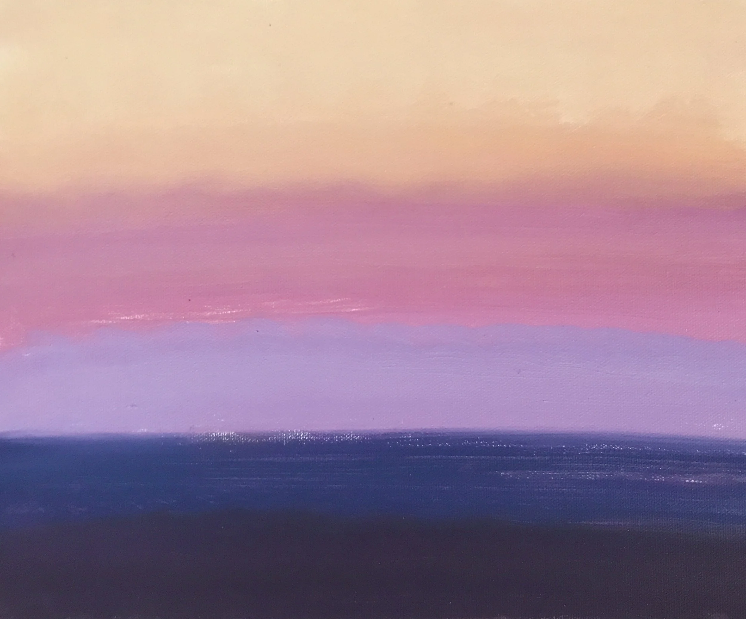 Evening Prayer Brunswick Heads 16 July 2022, oil on canvas board 30 X 25 cm