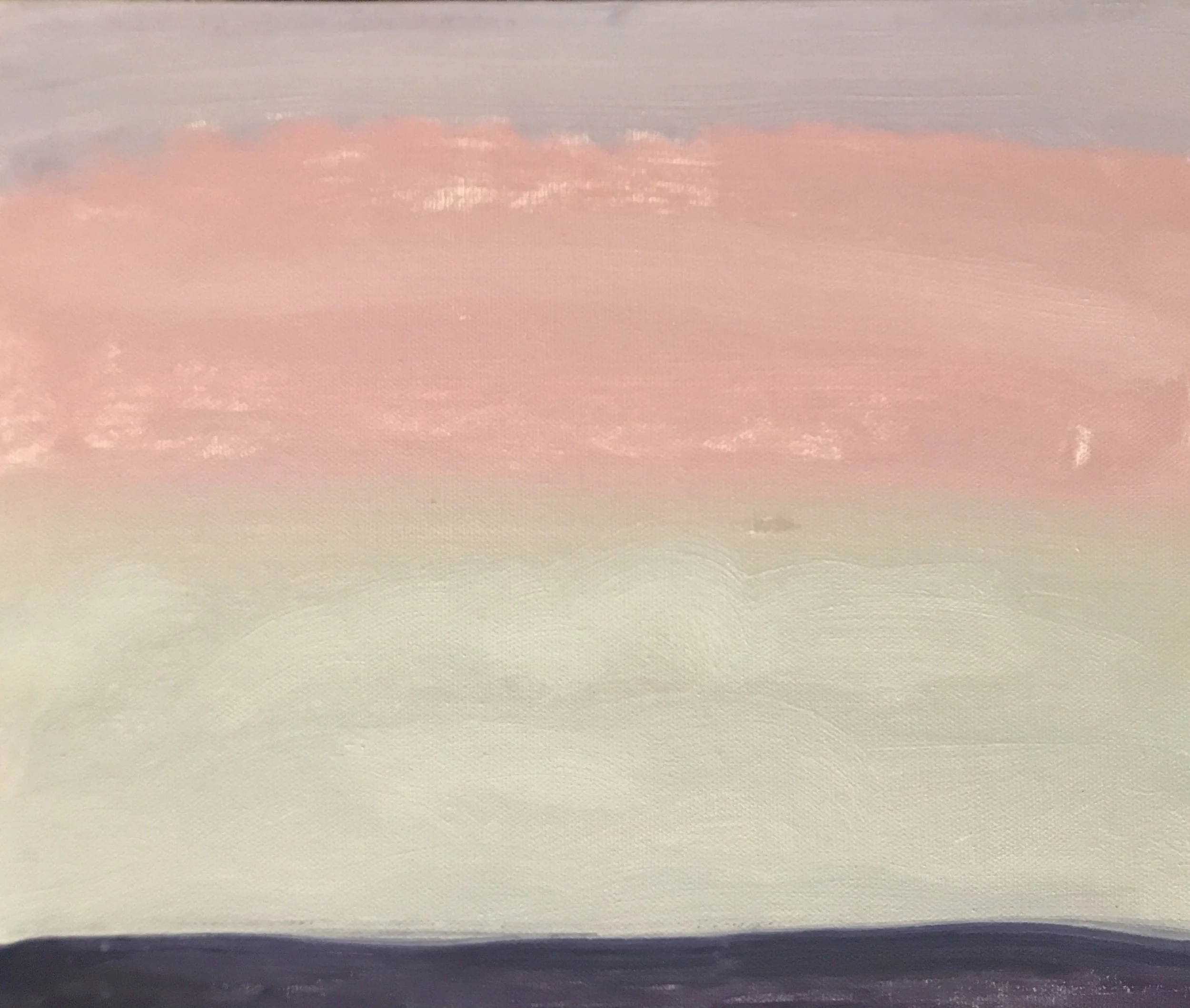 Evening Prayer Brunswick Heads 15 July #3 2022, oil on canvas board 30 X 25 cm