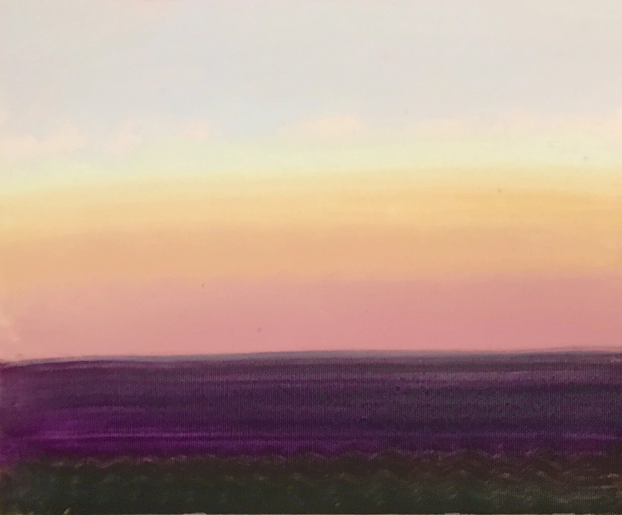 Evening Prayer Brunswick Heads 10 July 2022, oil on canvas board 30 X 25 cm