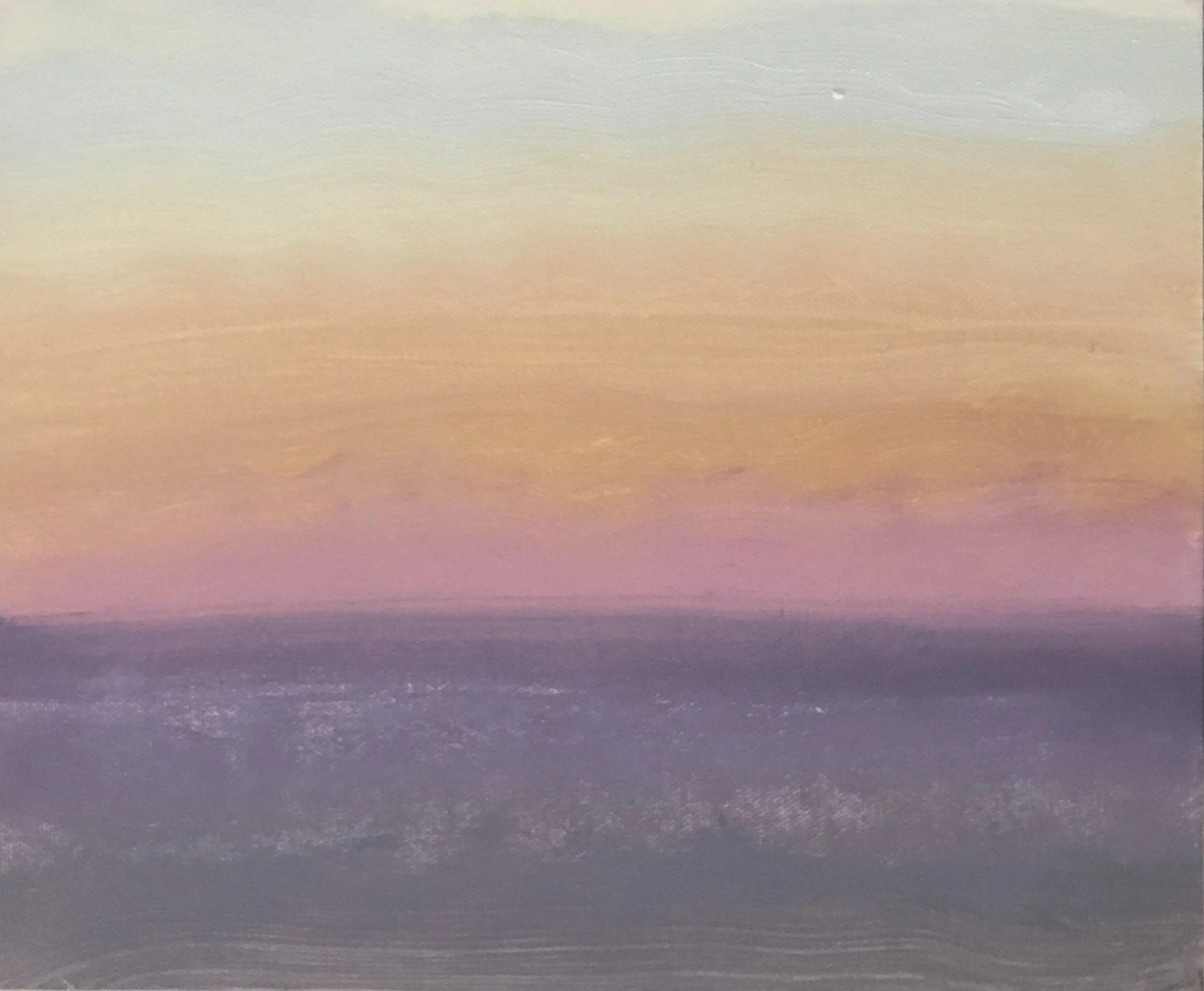 Evening Prayer Brunswick Heads 27 June 2022, oil on canvas board 30 X 25 cm