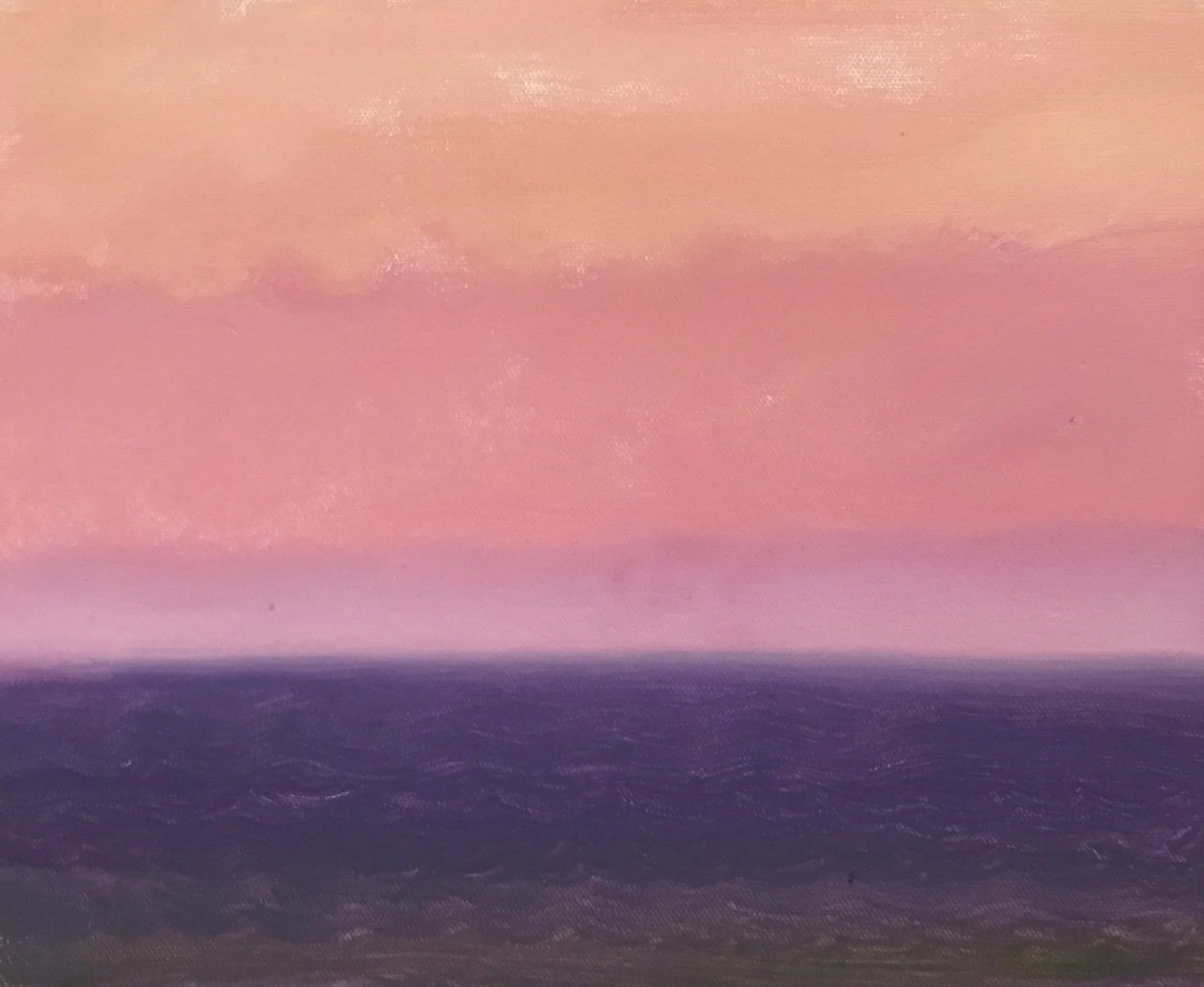 Evening Prayer Brunswick Heads 15 June 2022, oil on canvas board 30 X 25 cm