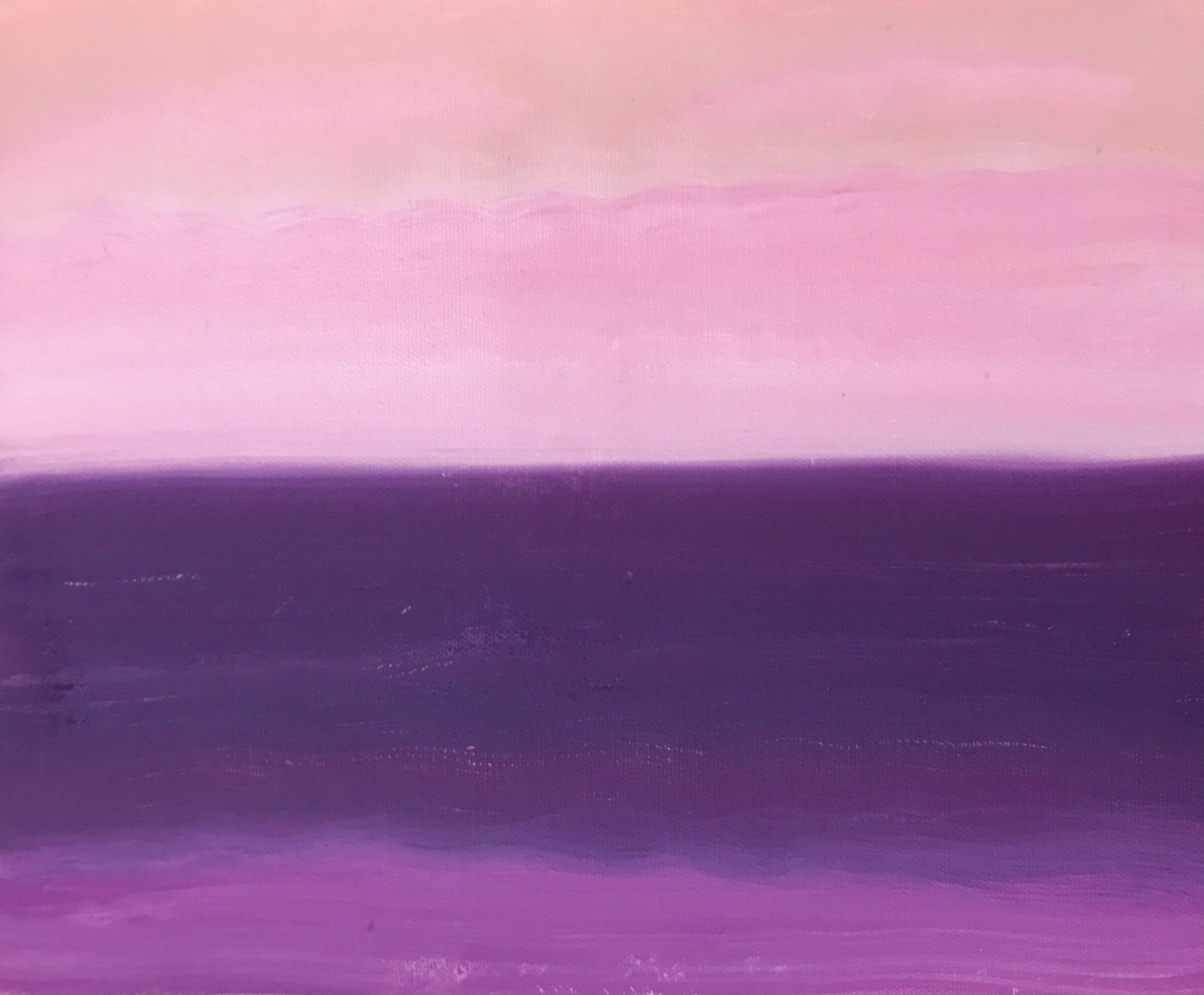 Evening Prayer Brunswick Heads #2 6 June 2022, oil on canvas board 30 X 25 cm