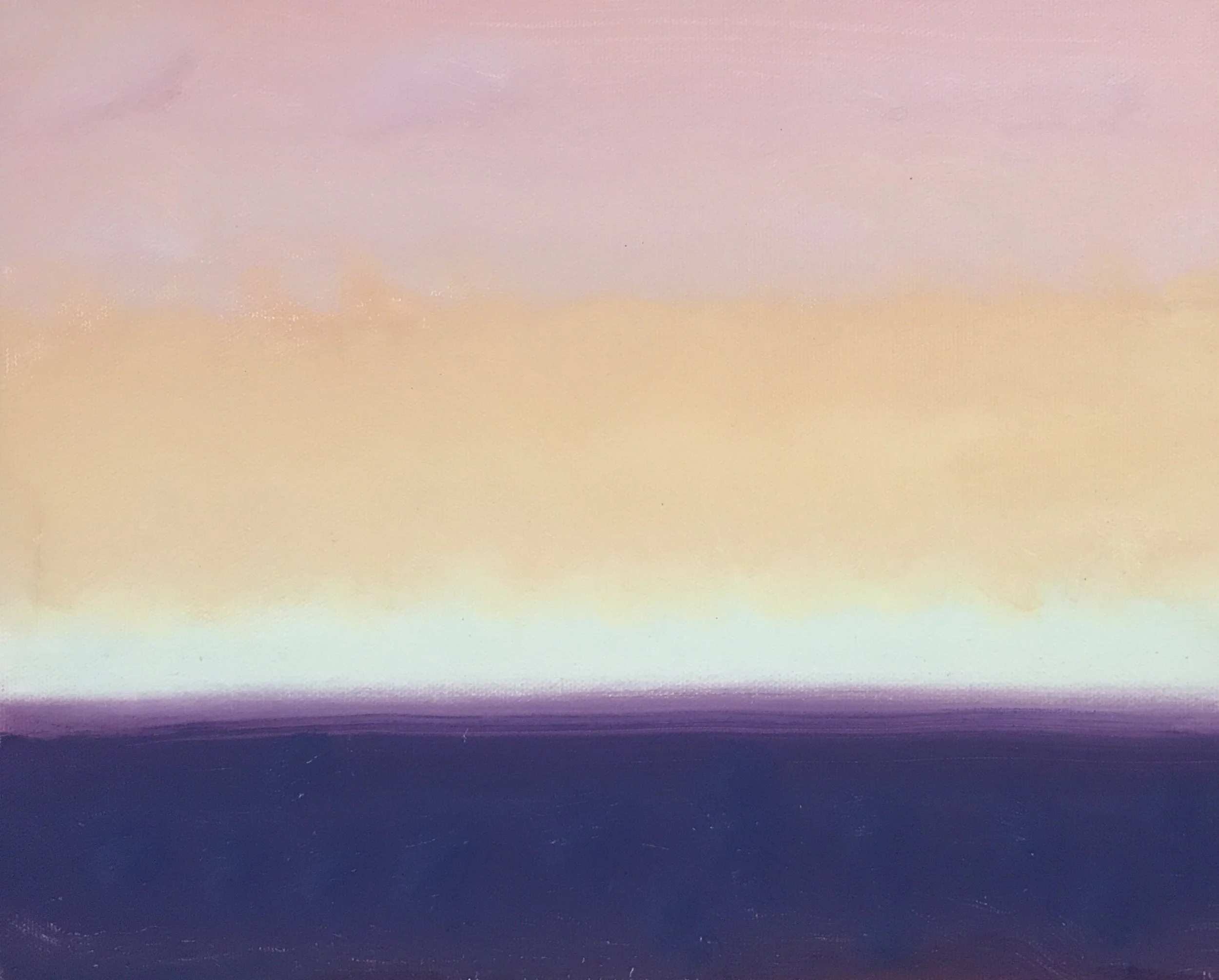 Evening Prayer Brunswick Heads 28 May 2022, oil on canvas board 30 X 25 cm