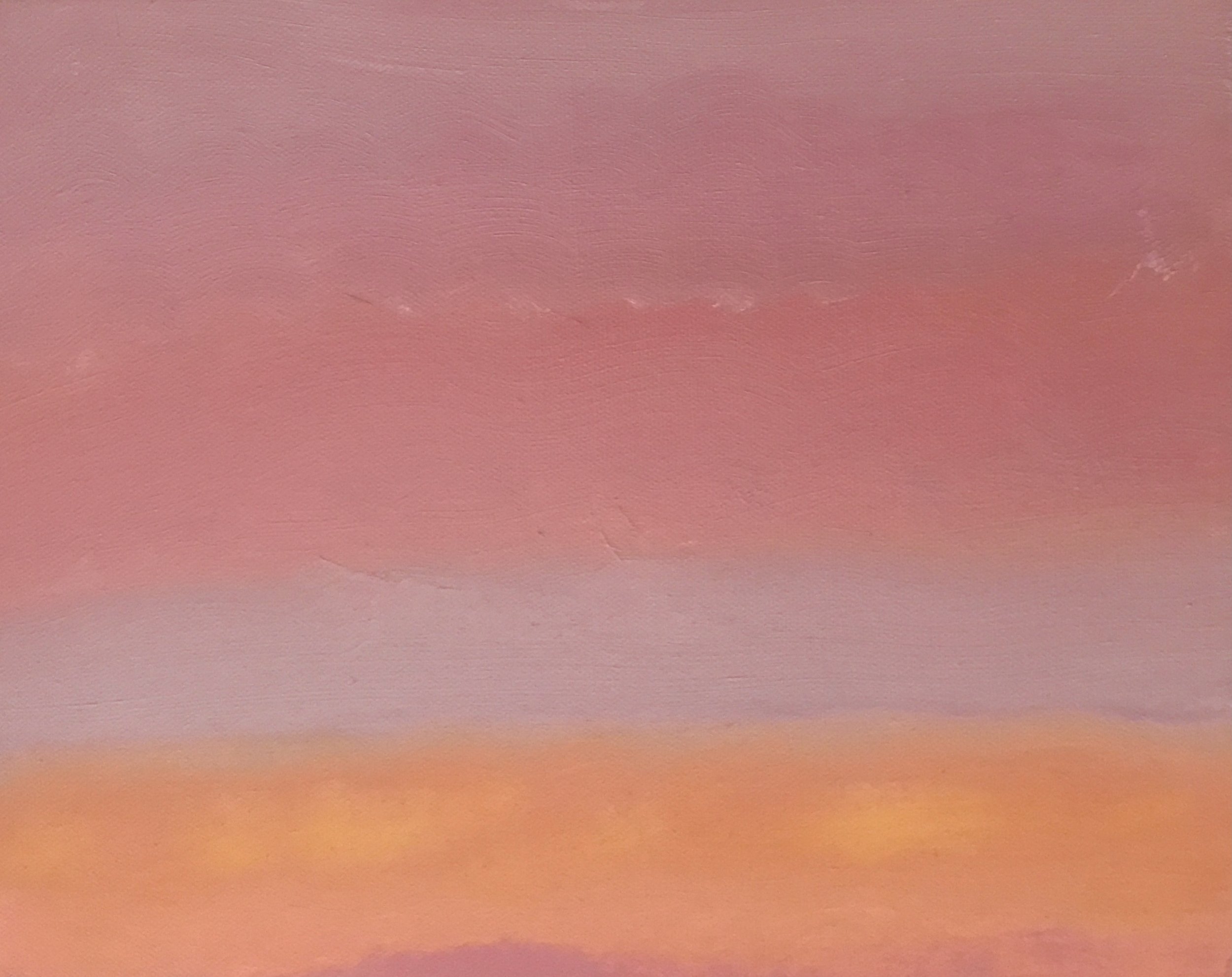 Evening Prayer Brunswick Heads 20 April 2022, oil on canvas board 30 X 25 cm