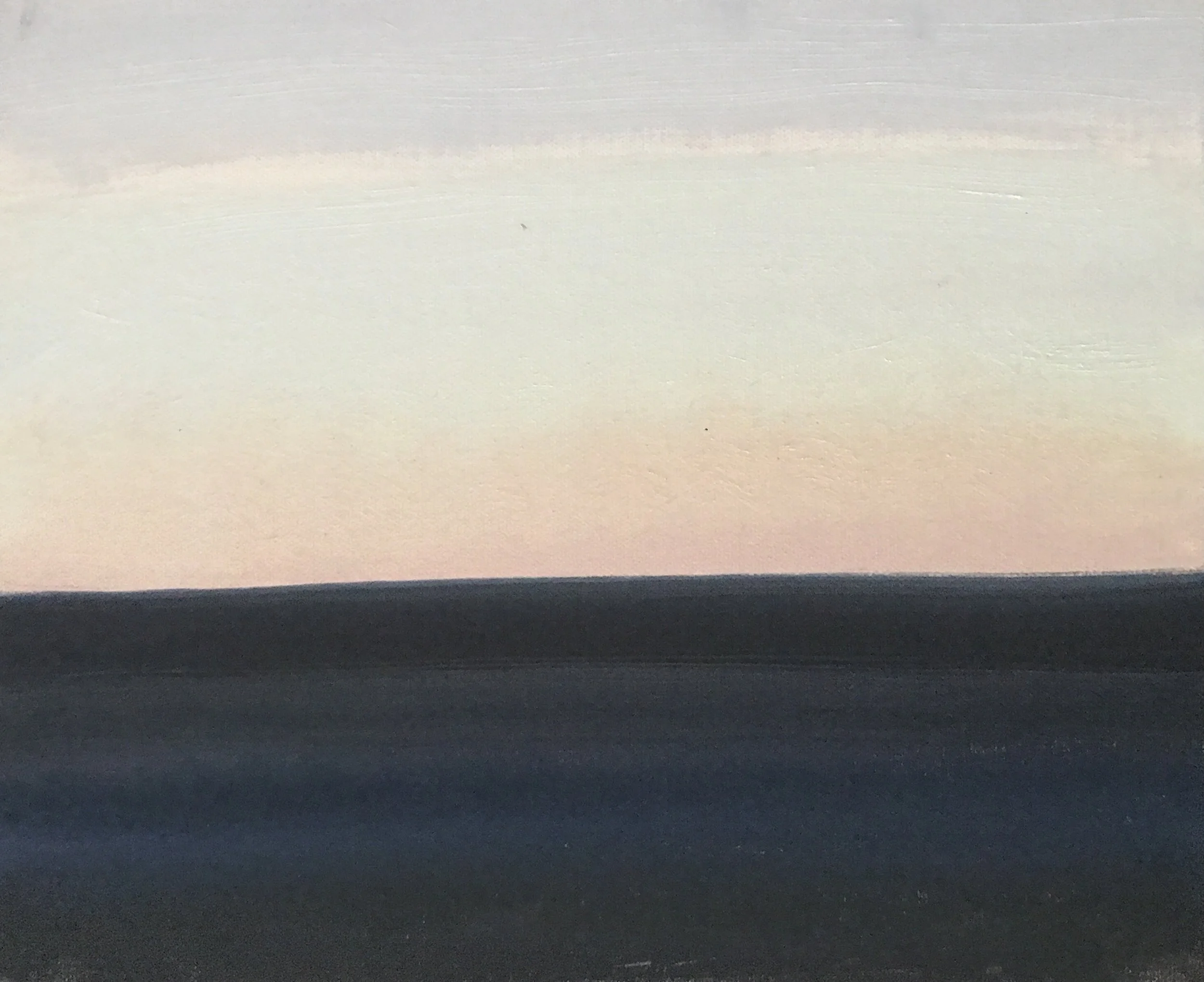 Evening Prayer Brunswick Heads 16 March 2022, oil on canvas board 30 X 25 cm