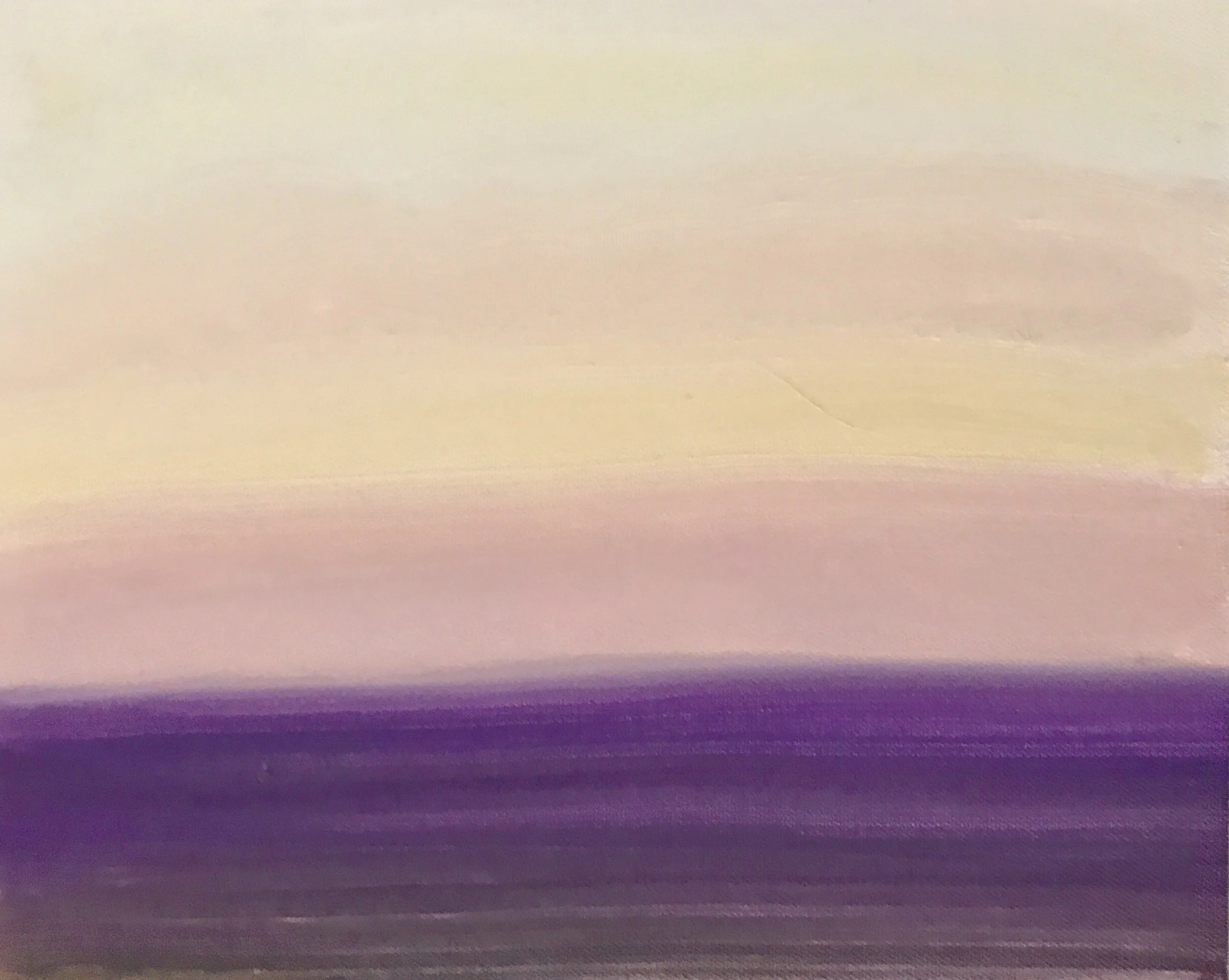 Evening Prayer Brunswick Heads 15 July #2 2022, oil on canvas board 30 X 25 cm