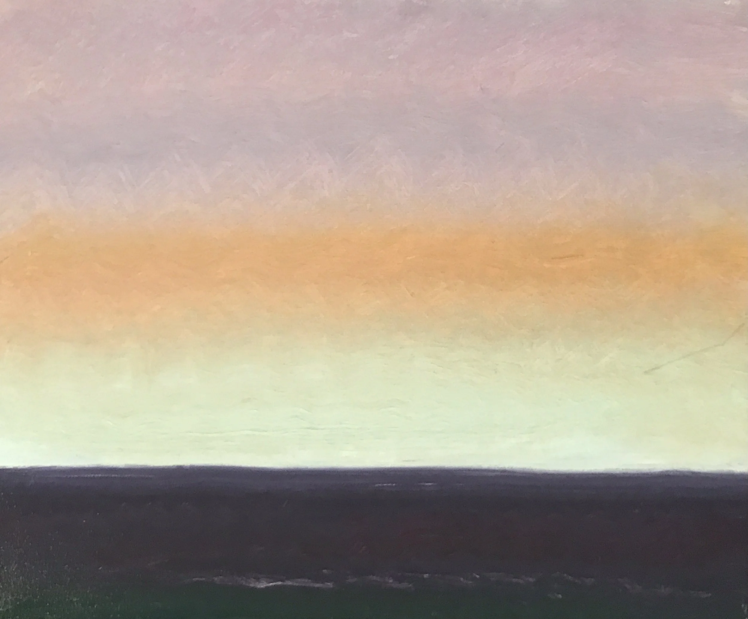 Evening Prayer Brunswick Heads, 11 February 2022, oil on canvas board, 30 X 25 cm