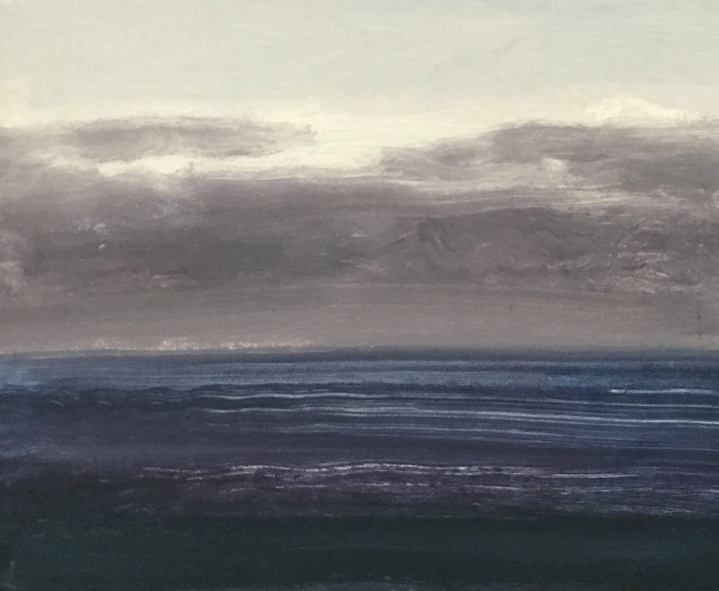 Evening Prayer Brunswick Heads, 25 January 2022, oil on canvas board, 30 X 25 cm