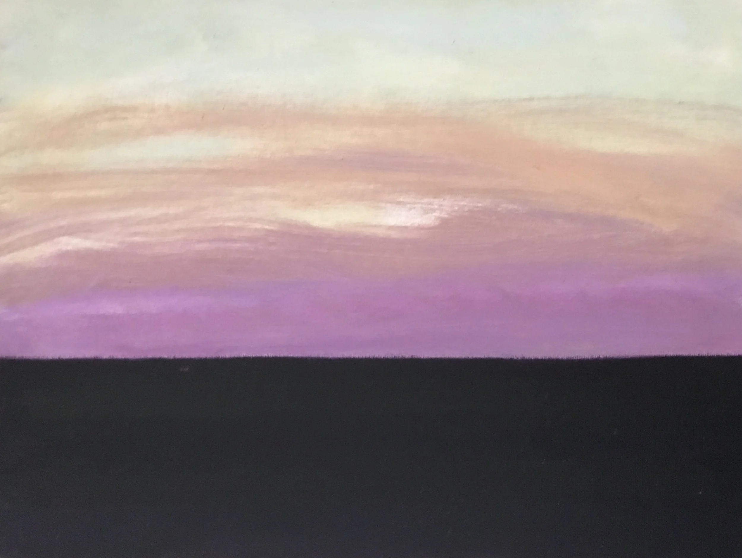 Evening Prayer Brunswick Heads, 9 December 2021, oil on canvas board, 30 X 25 cm