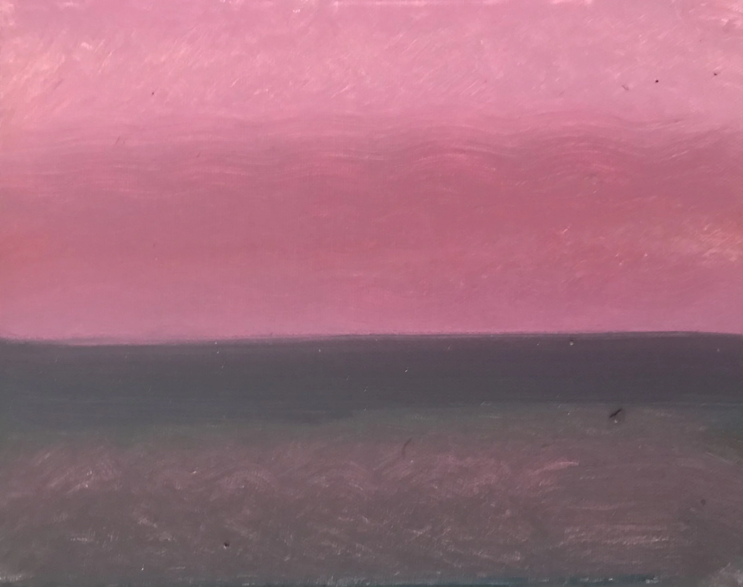 Evening Prayer Brunswick Heads #2, 15 November 2021, oil on canvas board, 30 X 25 cm