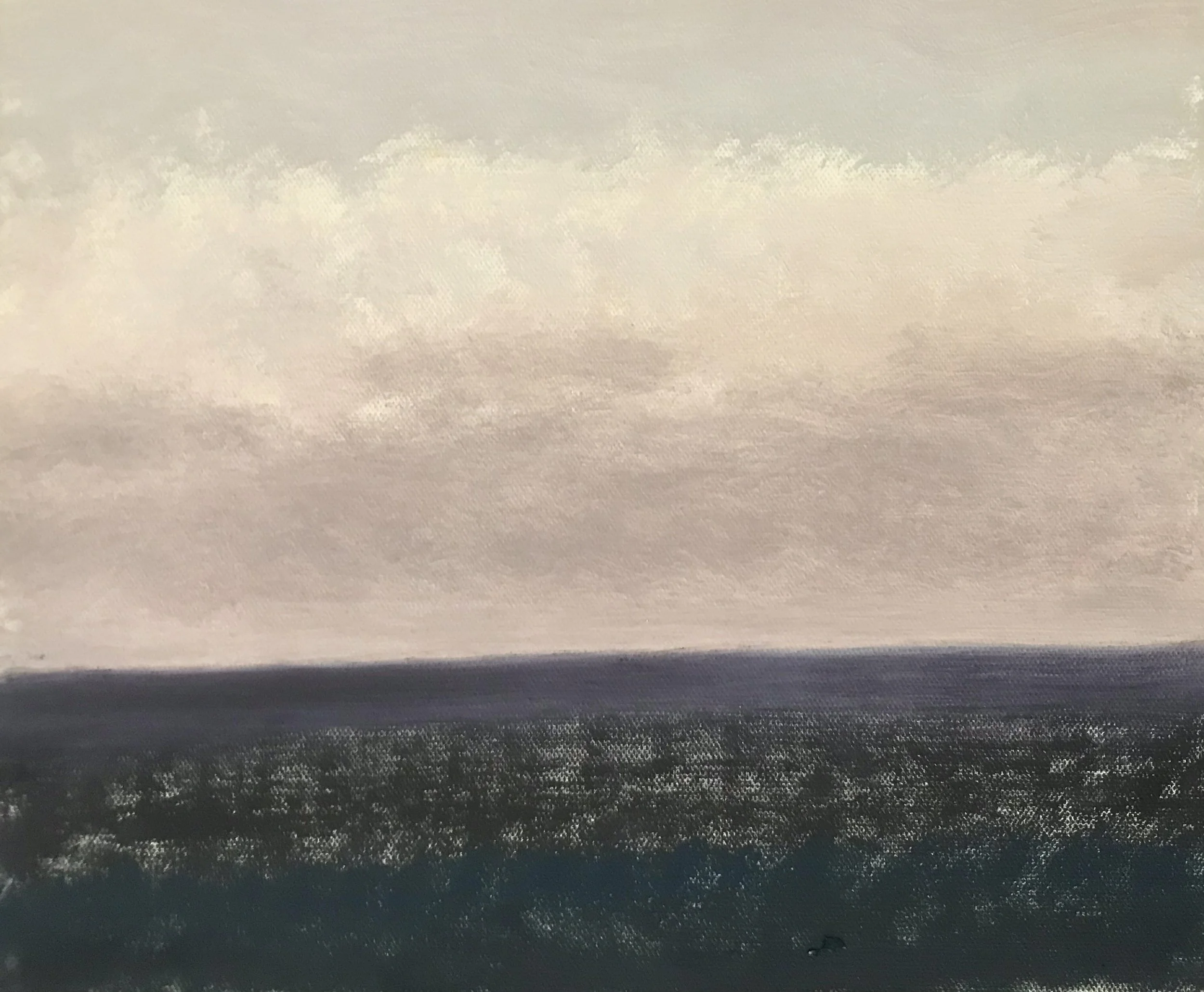 Evening Prayer Brunswick Heads, 3 November 2021, oil on canvas board, 30 X 25 cm