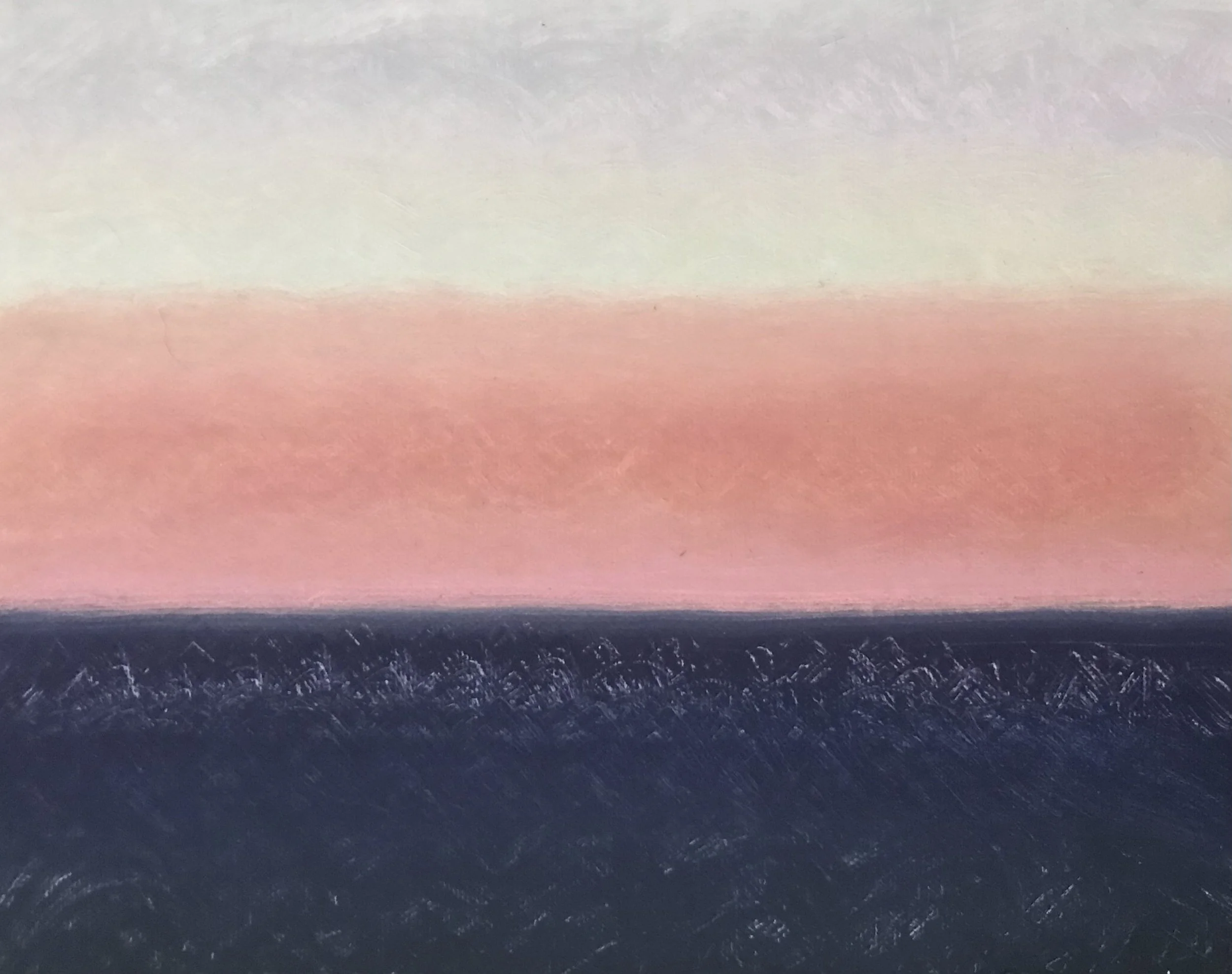 Evening Prayer Brunswick Heads #2, 17 October 2021, oil on canvas board, 30 X 25 cm