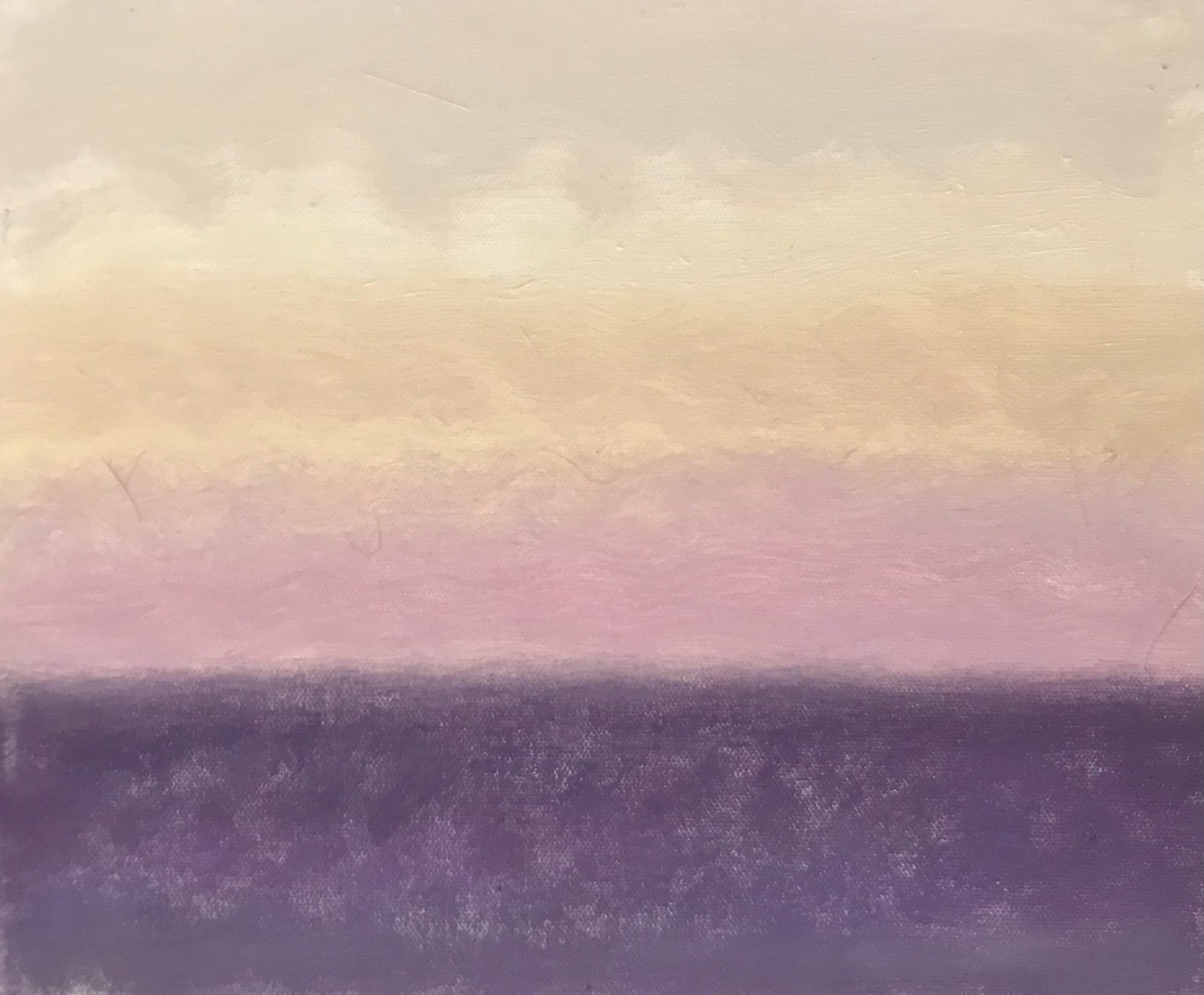 Evening Prayer Brunswick Heads, 15 October 2021, oil on canvas board, 30 X 25 cm