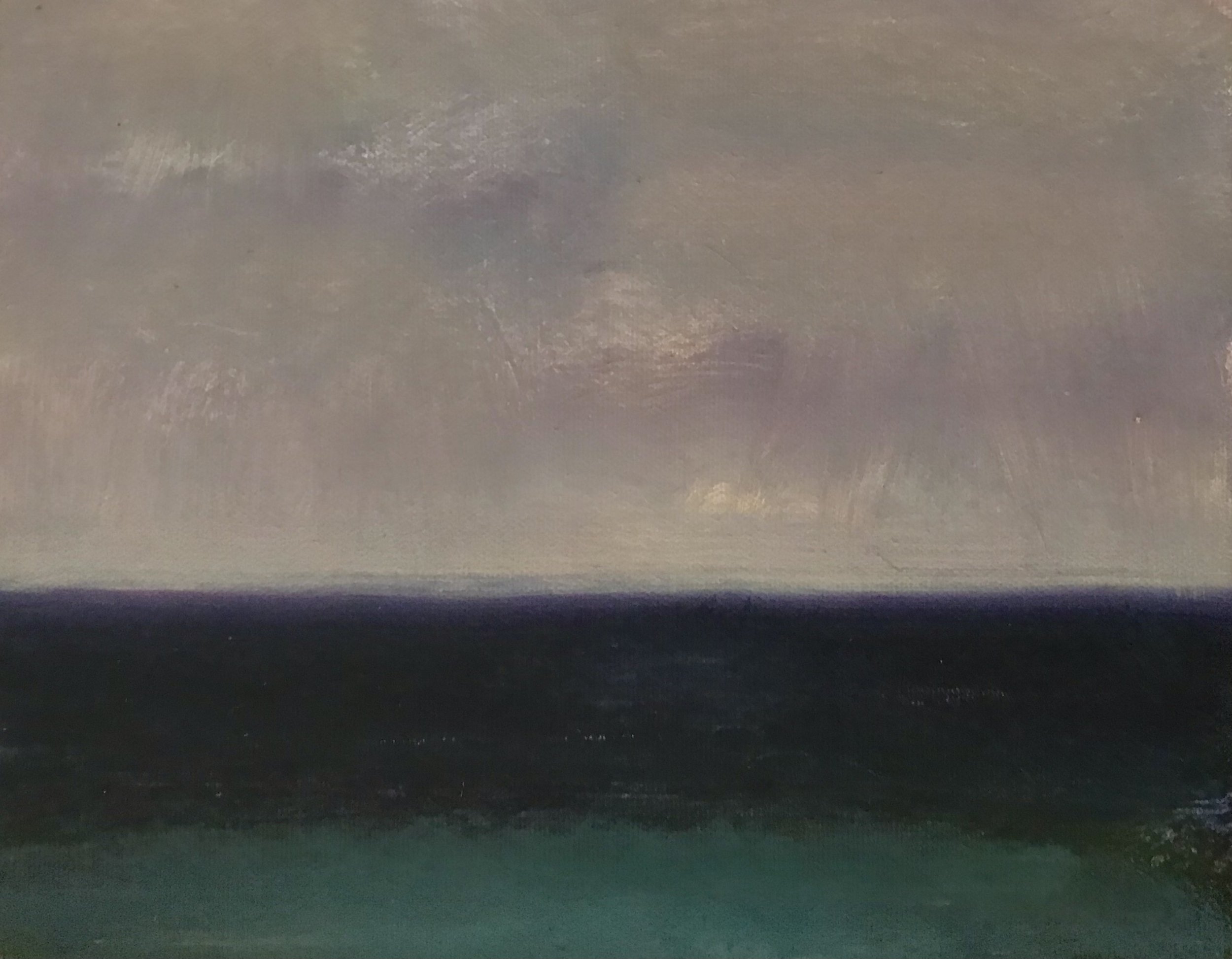 Evening Prayer Brunswick Heads, #2 28 September  2021, oil on canvas board, 30 X 25 cm