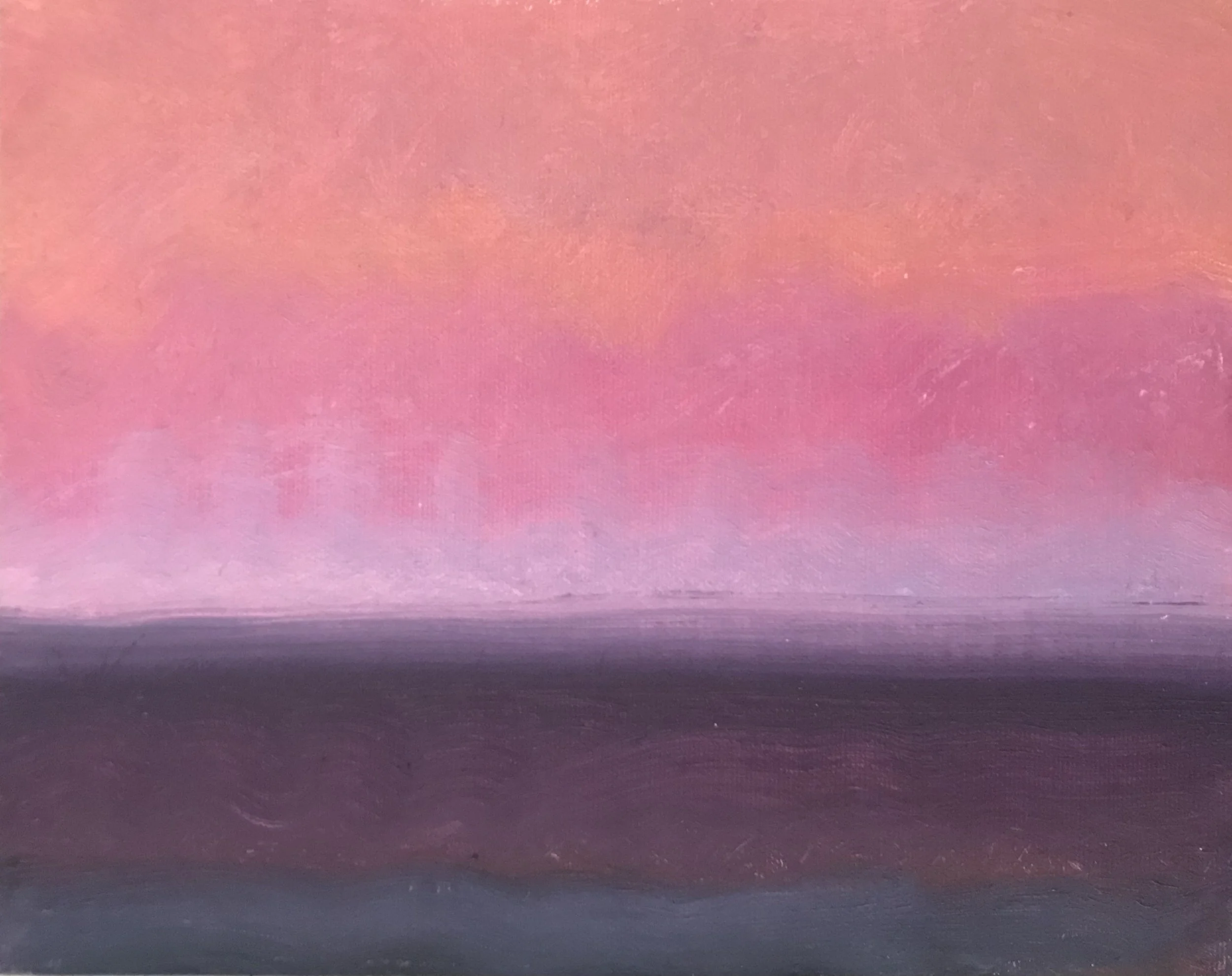 Evening Prayer Brunswick Heads, #2 23 September 2021, oil on canvas board, 30 X 25 cm