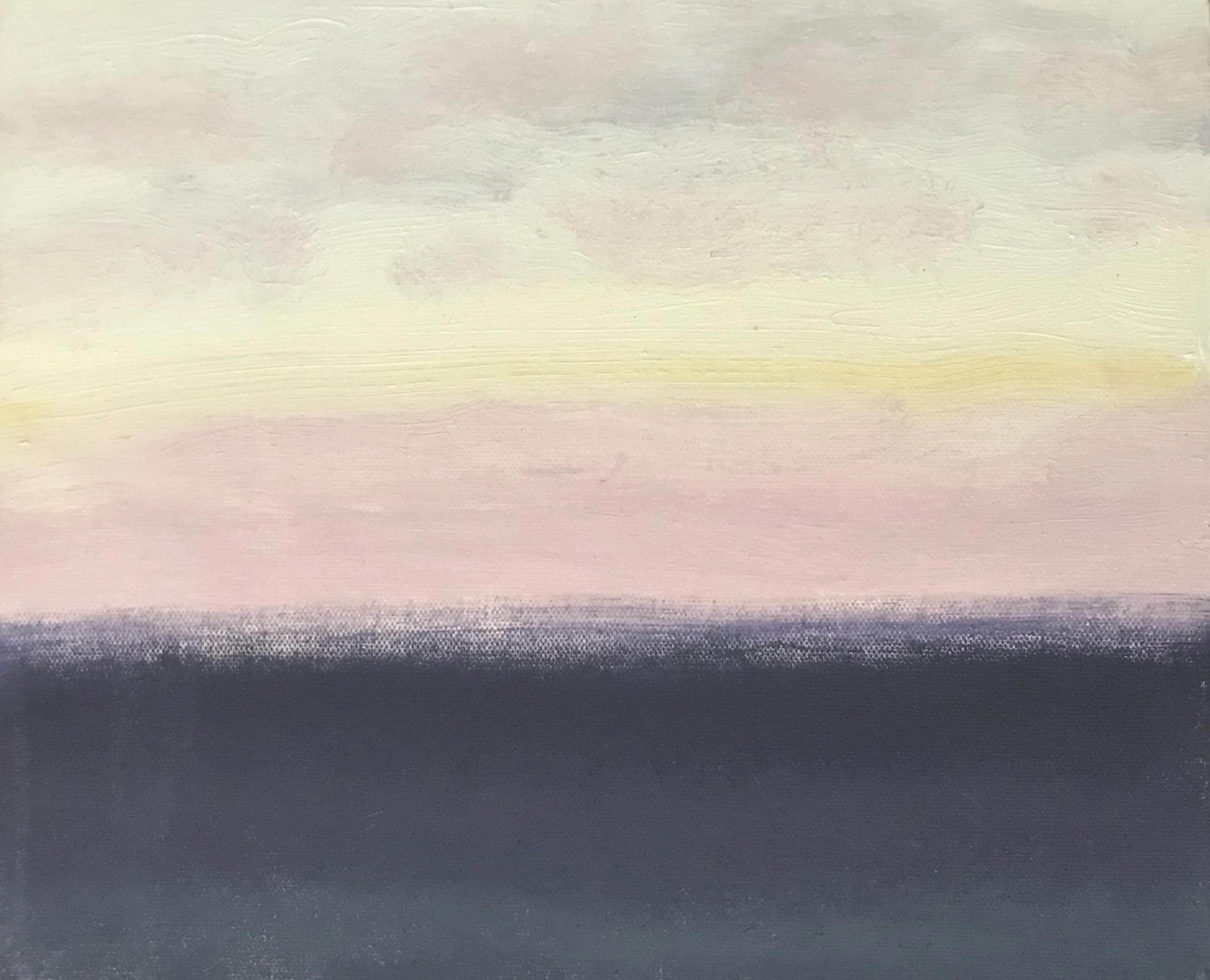 Evening Prayer Brunswick Heads, #2 18  September 2021, oil on canvas board, 25 X 20 cm