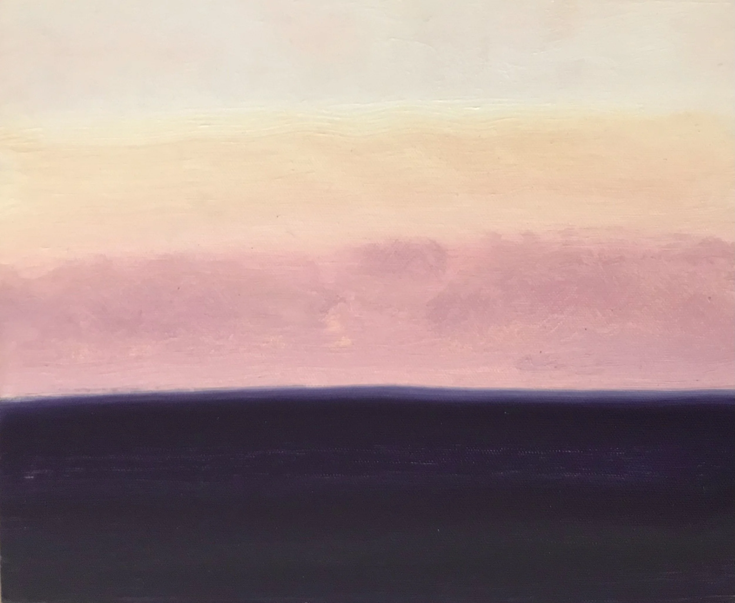 Evening Prayer Brunswick Heads, 16 September 2021, oil on canvas board, 30 X 25 cm