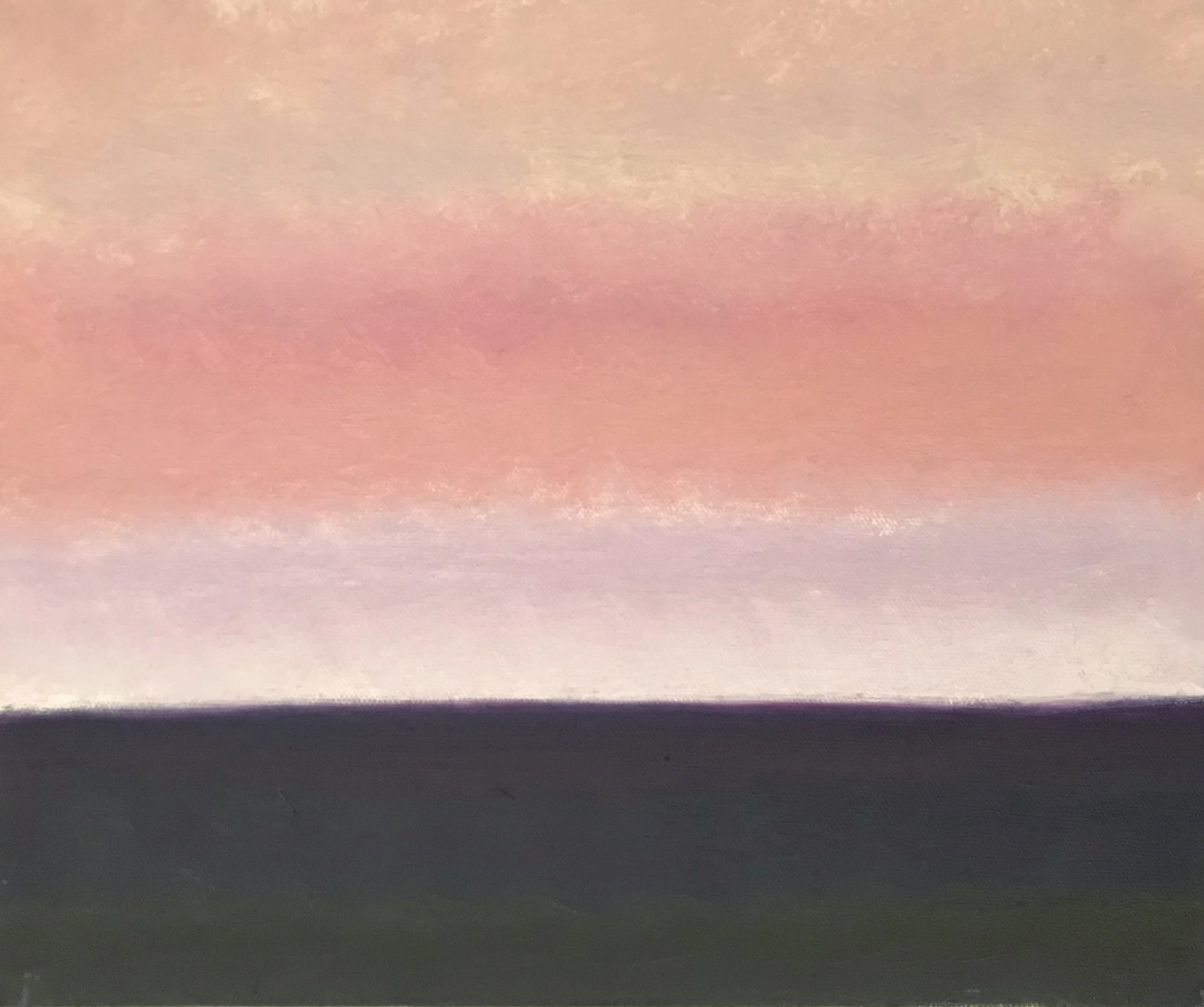 Evening Prayer Brunswick Heads, 16 #2 September 2021, oil on canvas board, 30 X 25 cm