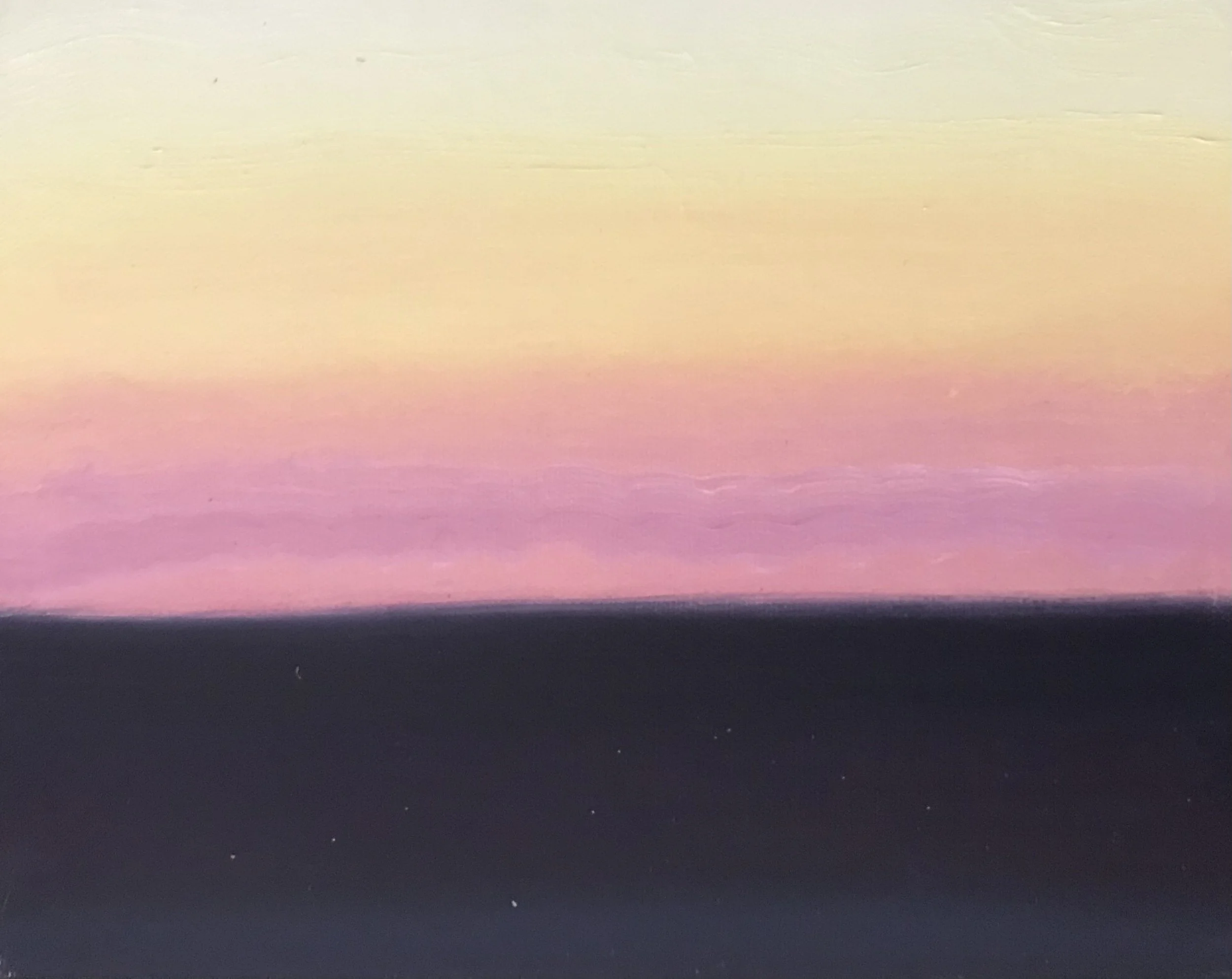 Evening Prayer Brunswick Heads #2 , 12 September 2021, oil on canvas board, 30 X 25 cm