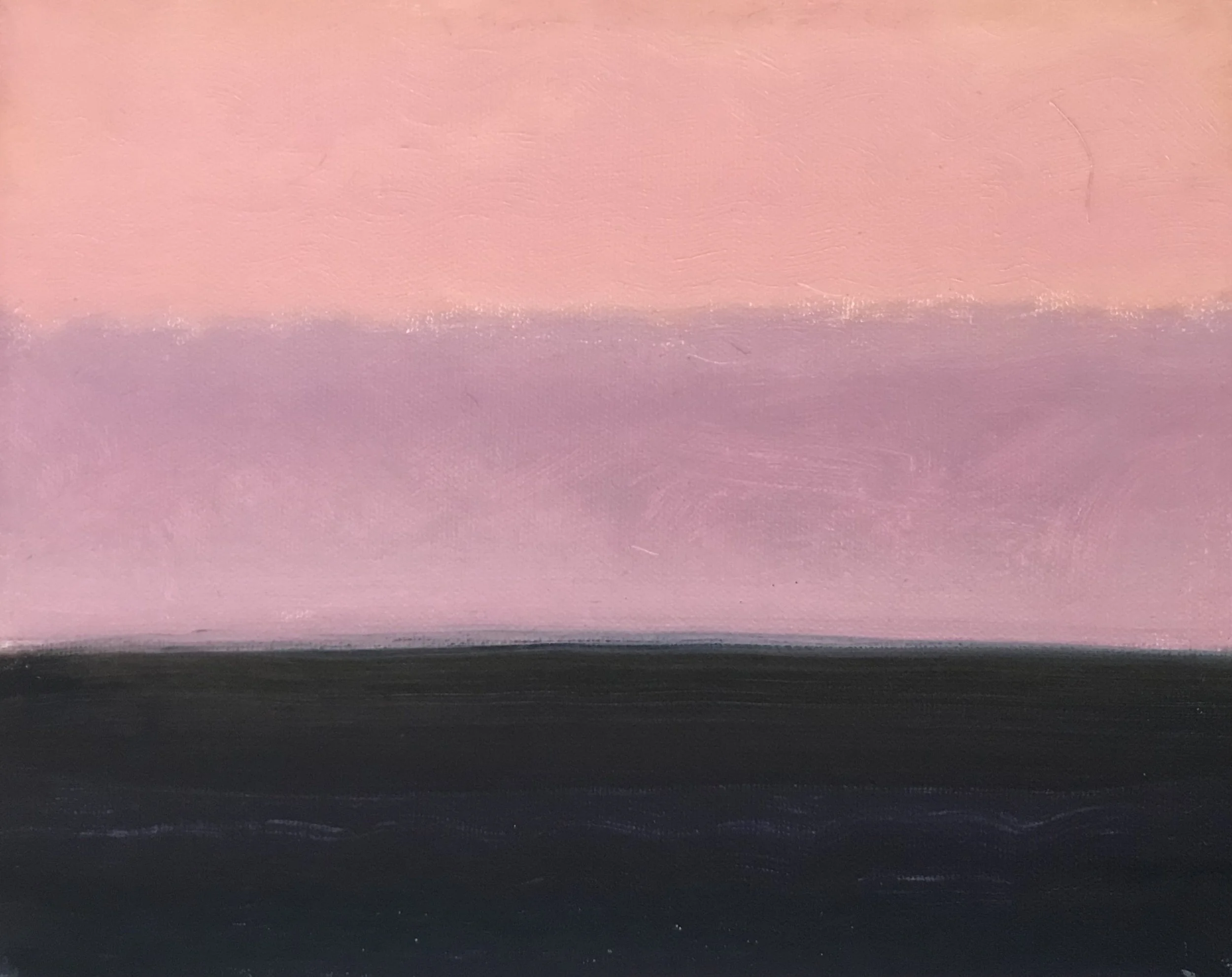 Evening Prayer Brunswick Heads, #3, 12 September 2021, oil on canvas board, 30 X 25 cm