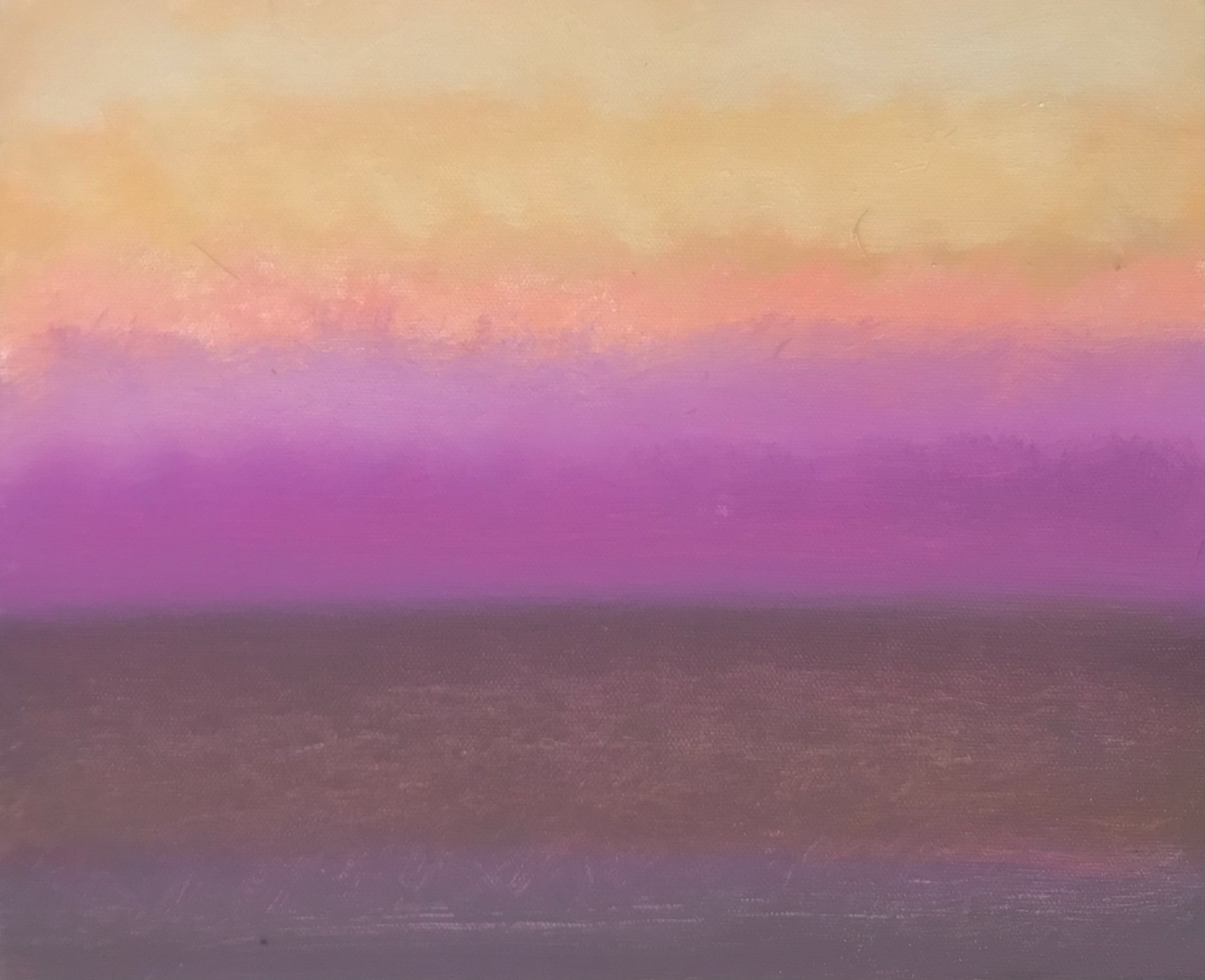 Evening Prayer Brunswick Heads #2, 10 September 2021, oil on canvas board, 30 X 25 cm