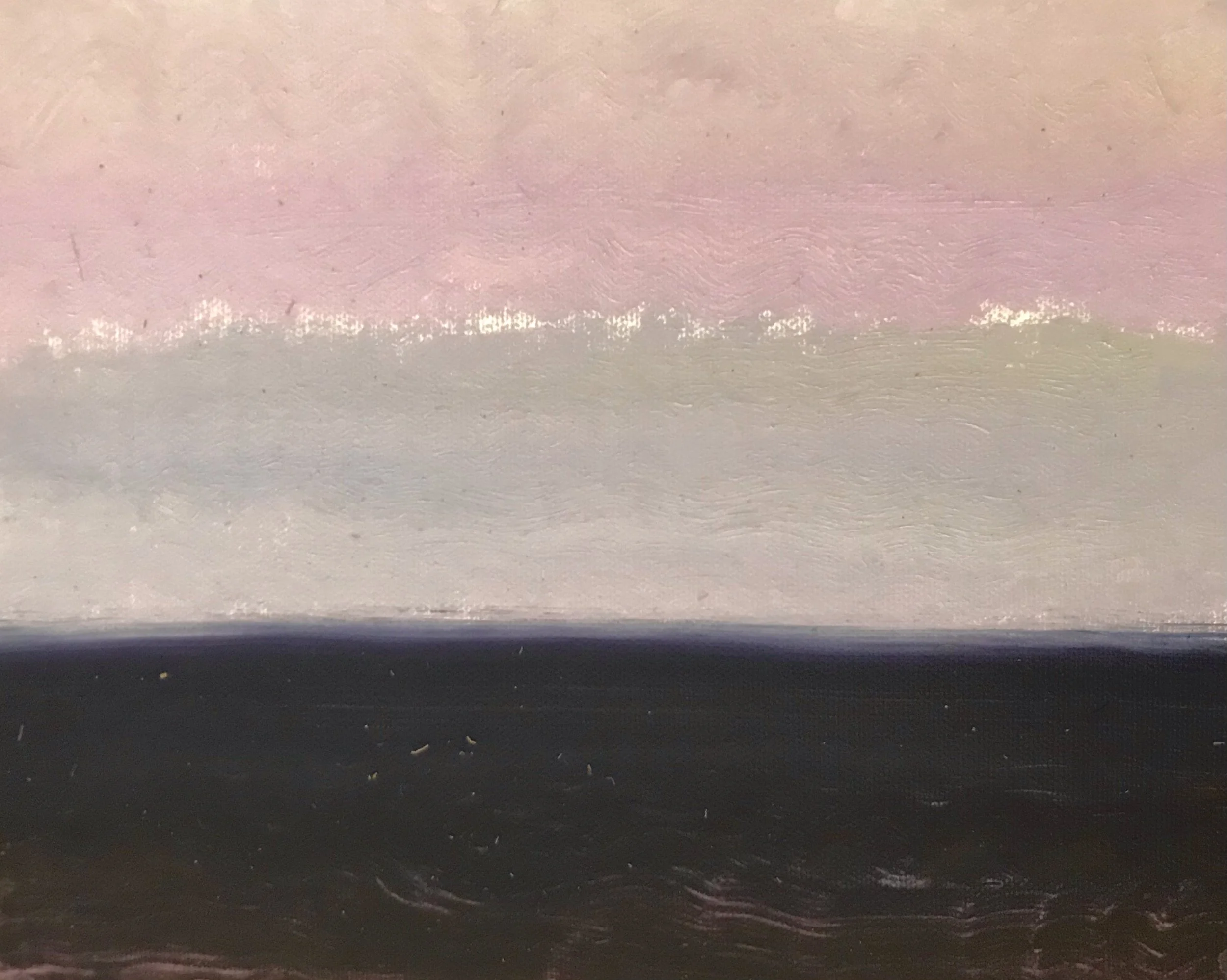 Evening Prayer Brunswick Heads #3, 9 September 2021, oil on canvas board, 30 X 25 cm