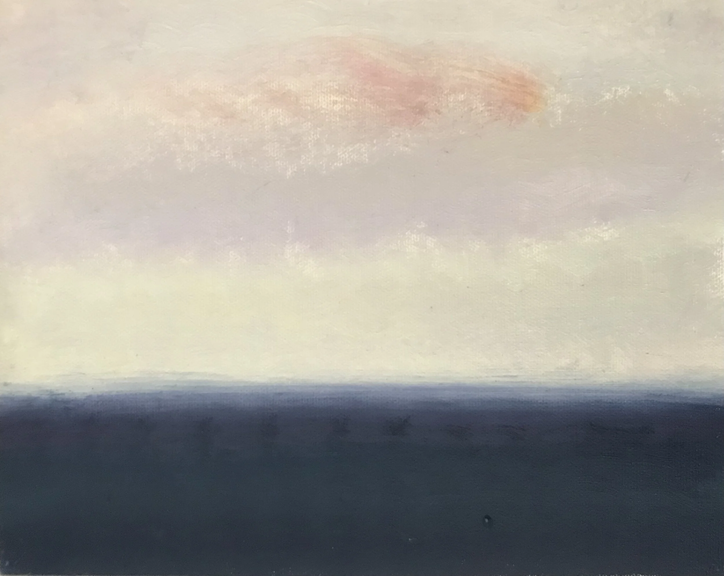 Evening Prayer Brunswick Heads #4 9 September 2021, oil on canvas board, 30 X 25 cm