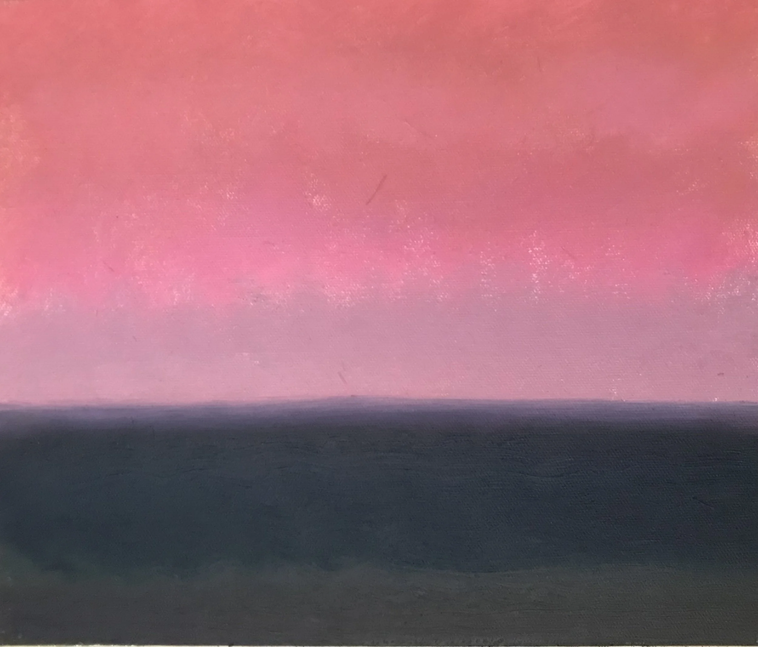 Evening Prayer Brunswick Heads #2, 24August 2021, oil on canvas board, 30 X 25 cm