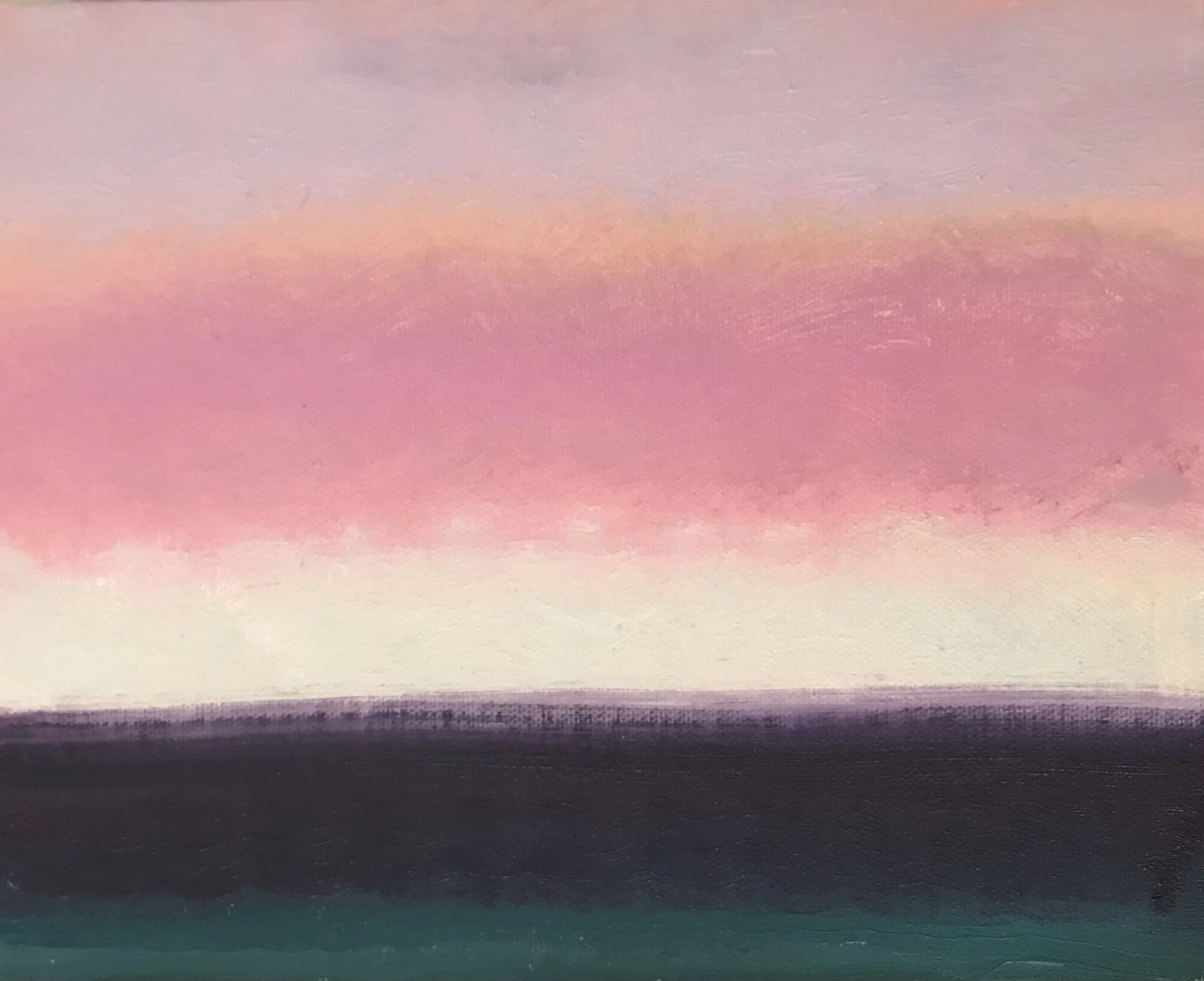 Evening Prayer Brunswick Heads, #2 20 August 2021, oil on canvas board, 30 X  25 cm