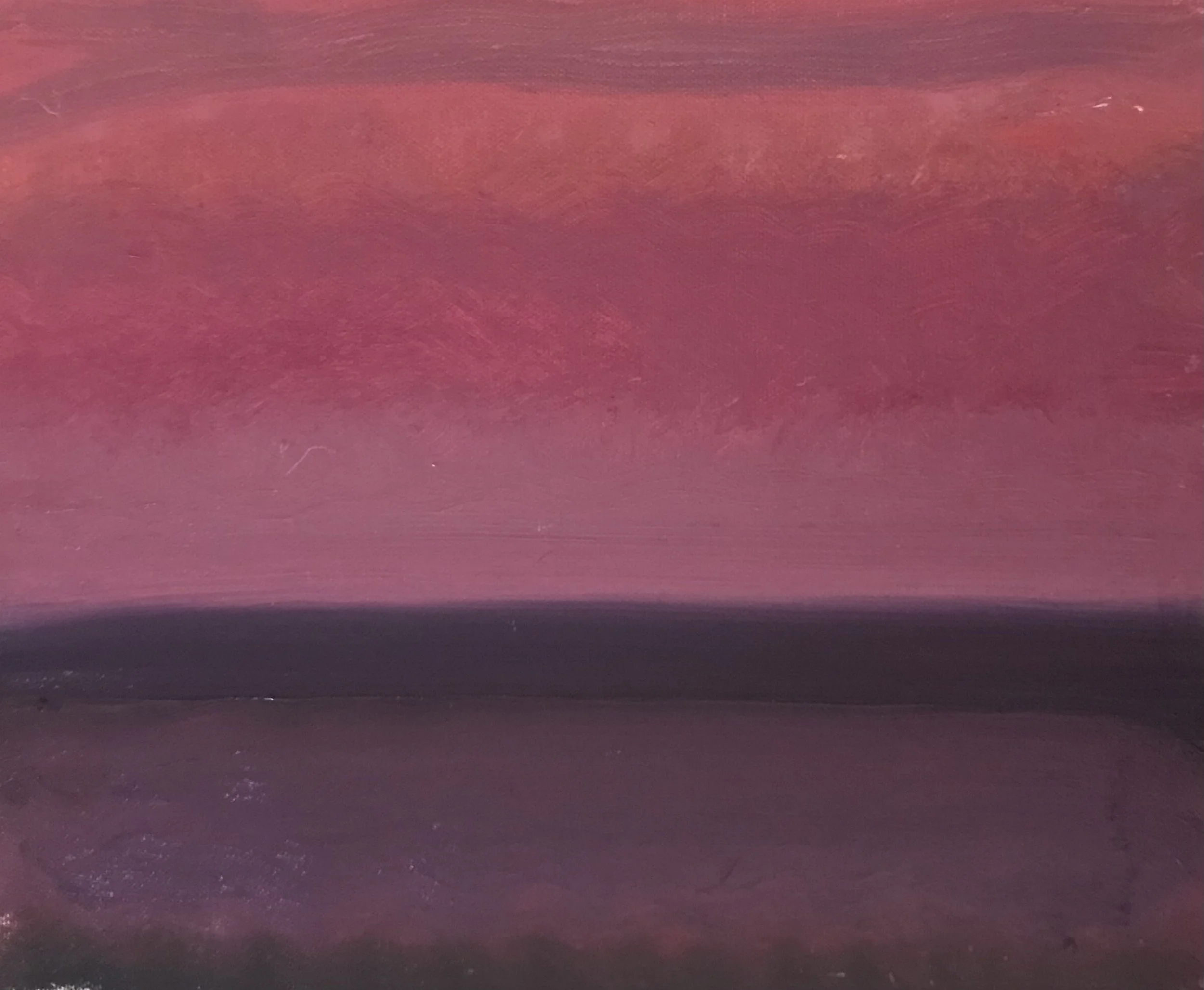 Evening Prayer Brunswick Heads, #2 25 July 2021, oil on canvas board, 30 X  25 cm