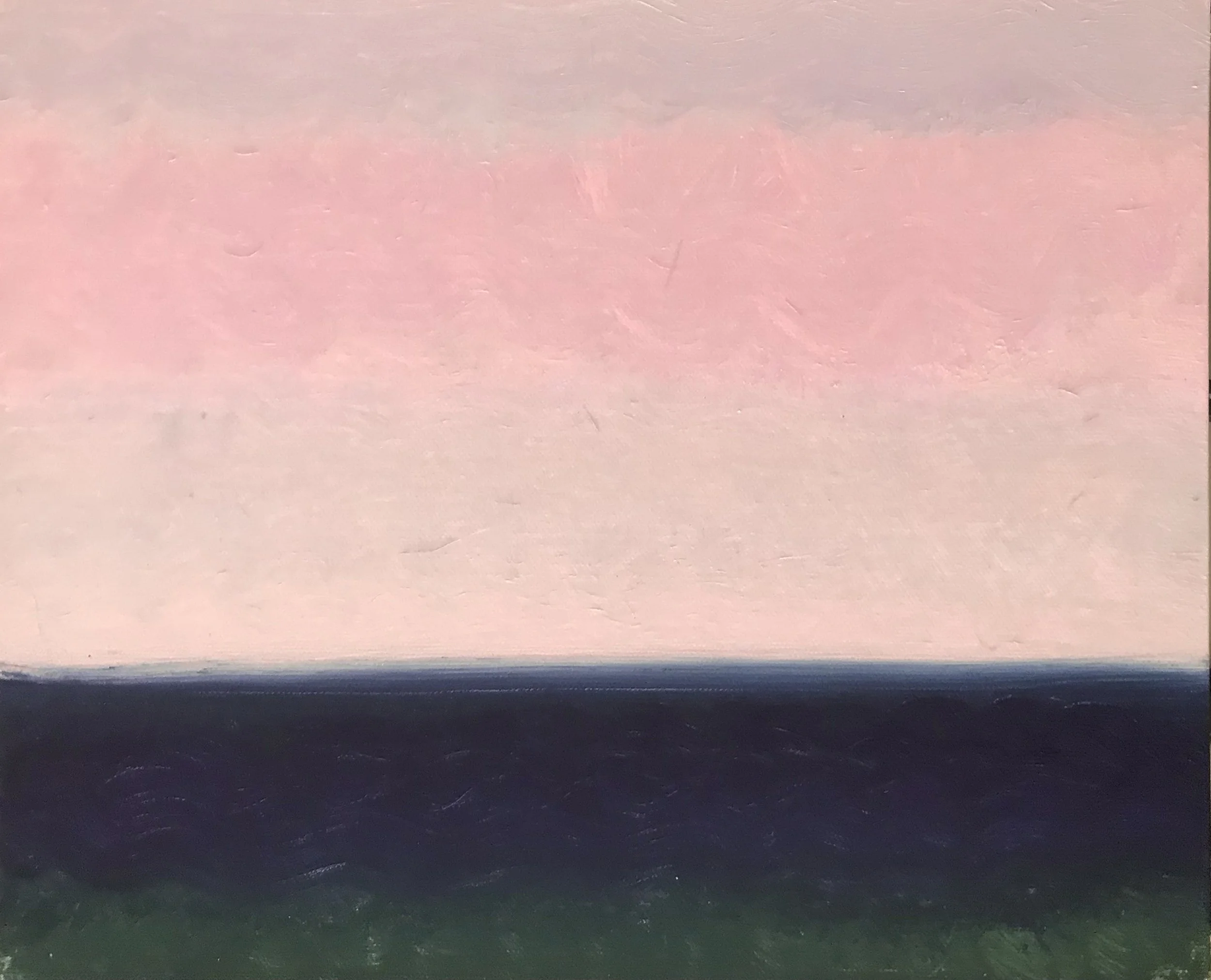 Evening Prayer Brunswick Heads, 24 July 2021, oil on canvas board, 30 X  25 cm