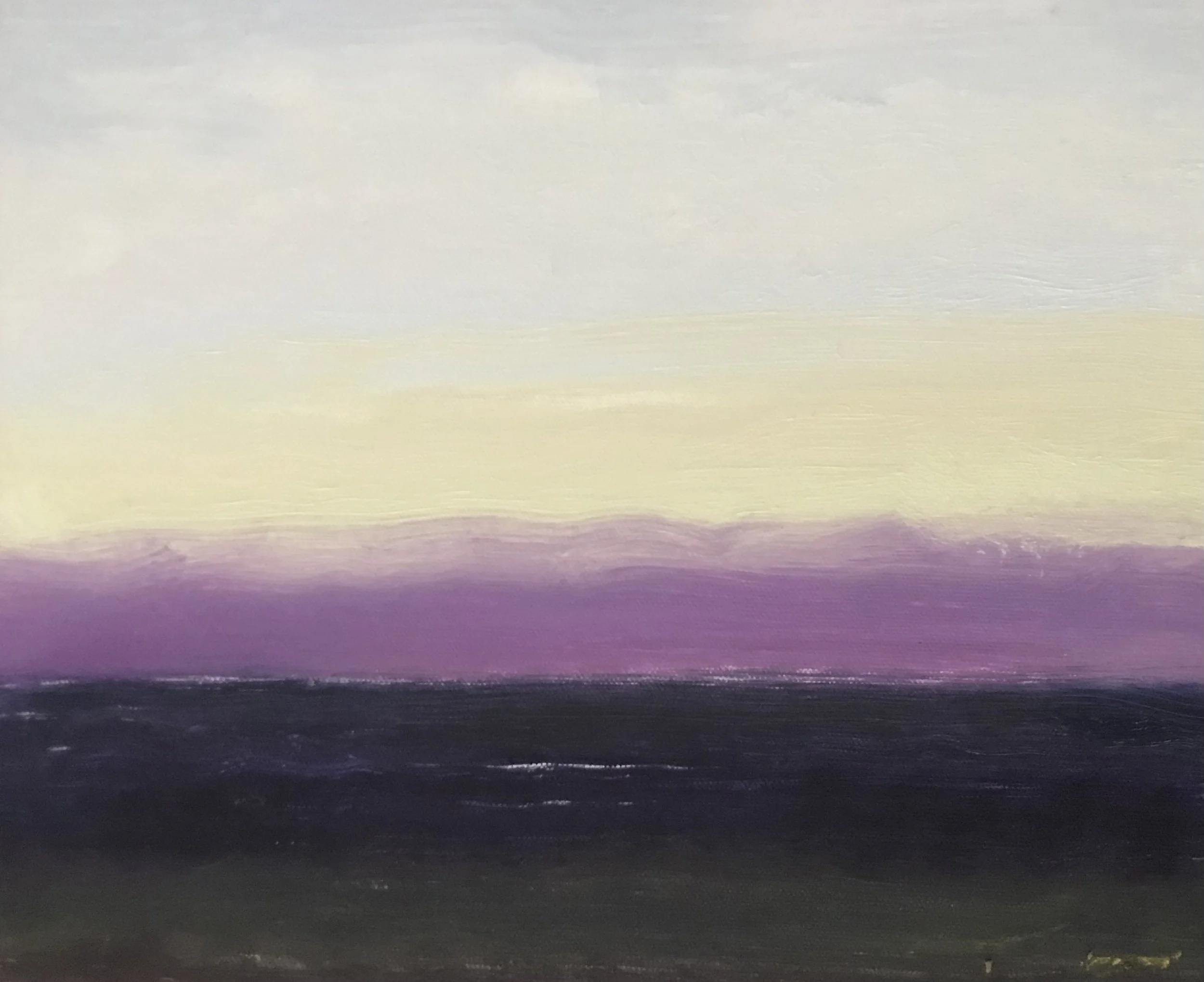 Evening Prayer Brunswick Heads, 22 July 2021, oil on canvas board, 30 X  25 cm