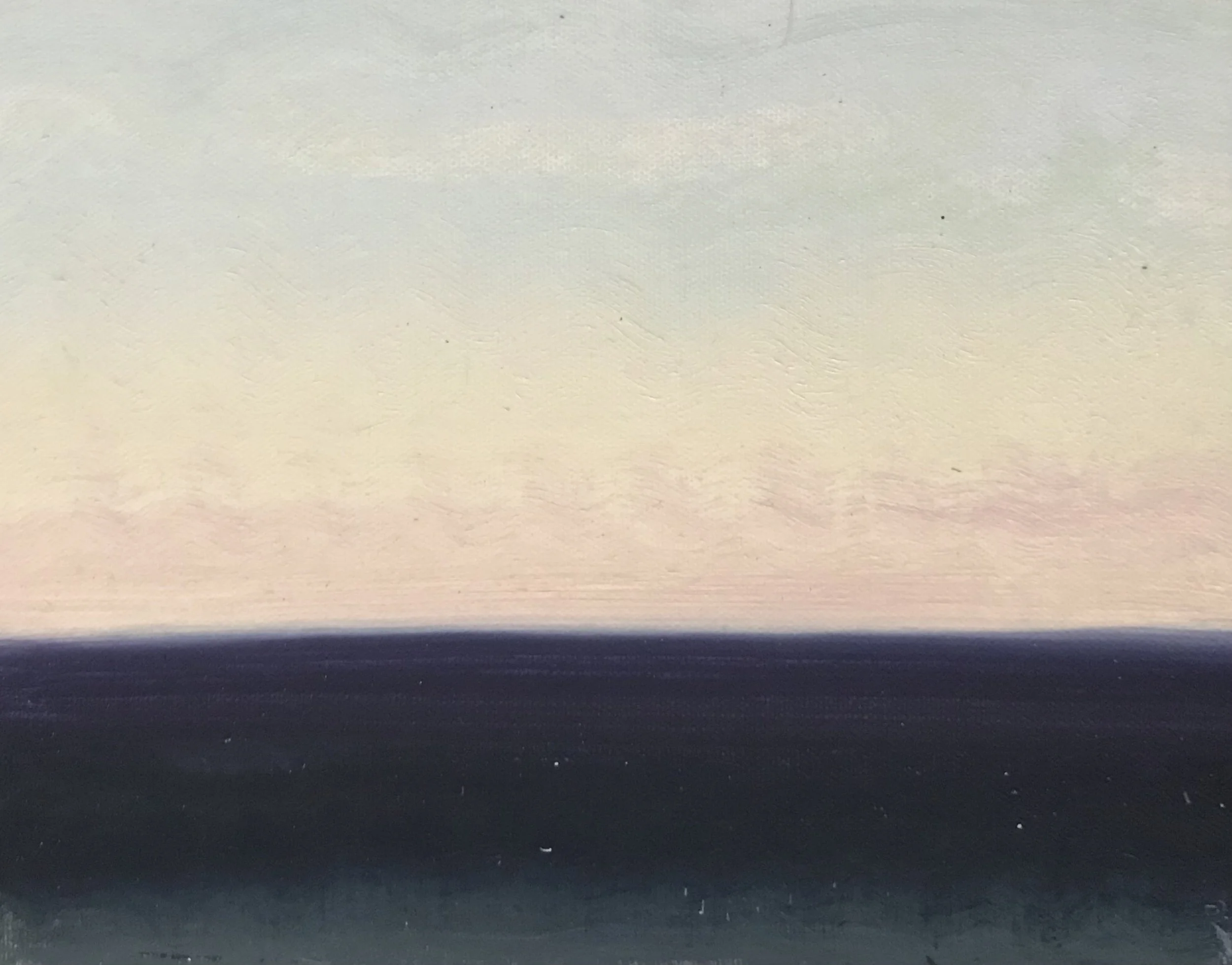 Evening Prayer Brunswick Heads,  #2 14 July 2021, oil on canvas board, 30 X  25 cm