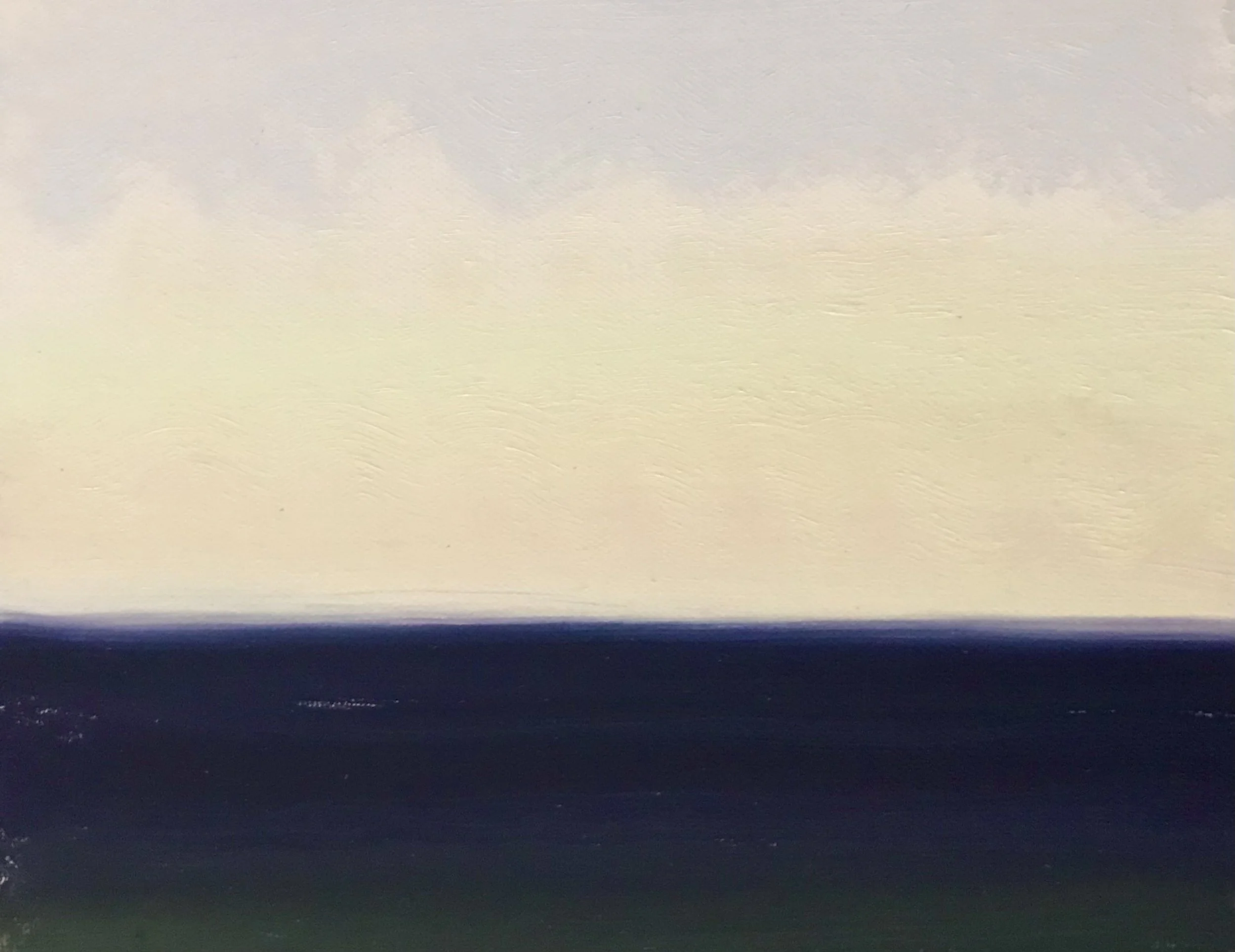 Evening Prayer Brunswick Heads, #4 14 July 2021, oil on canvas board, 30 X  25 cm