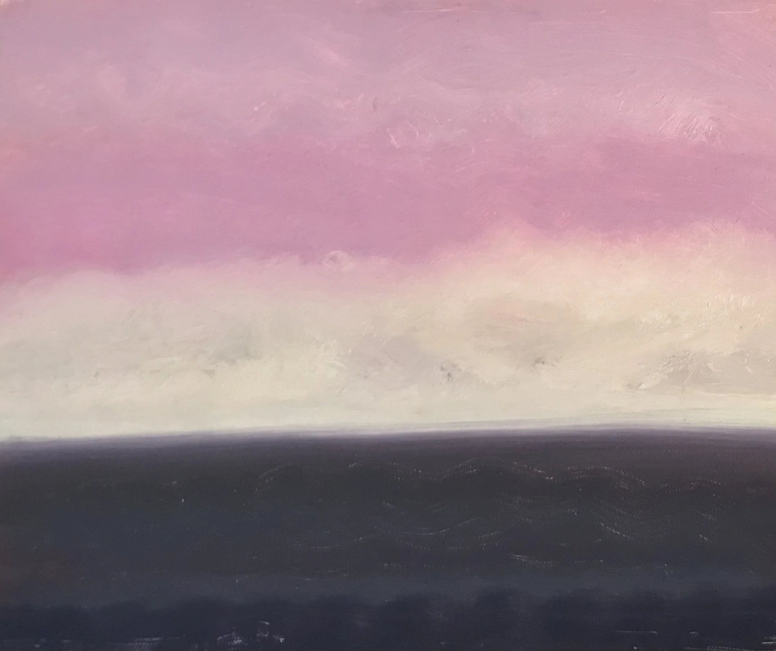 Evening Prayer Brunswick Heads, #2 28 June 2021, oil on canvas board, 30 X 25 cm