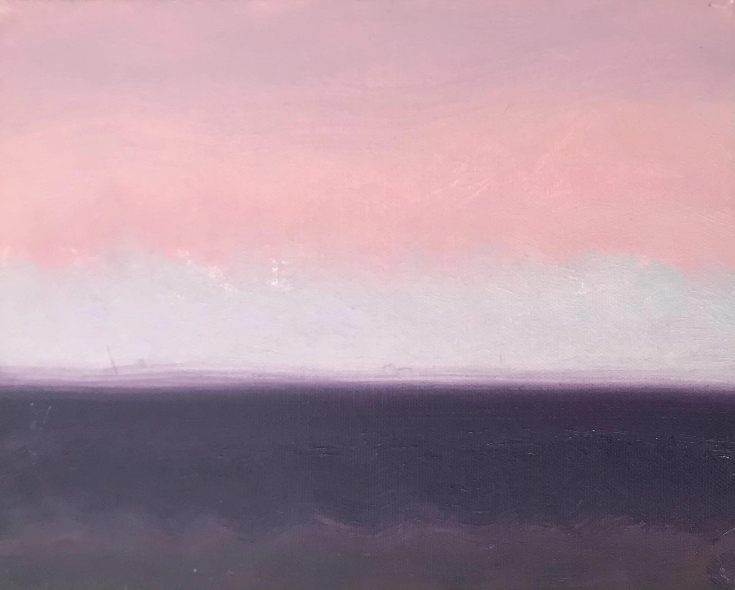 Evening Prayer Brunswick Heads, 27 June 2021, oil on canvas board, 30 X 25 cm