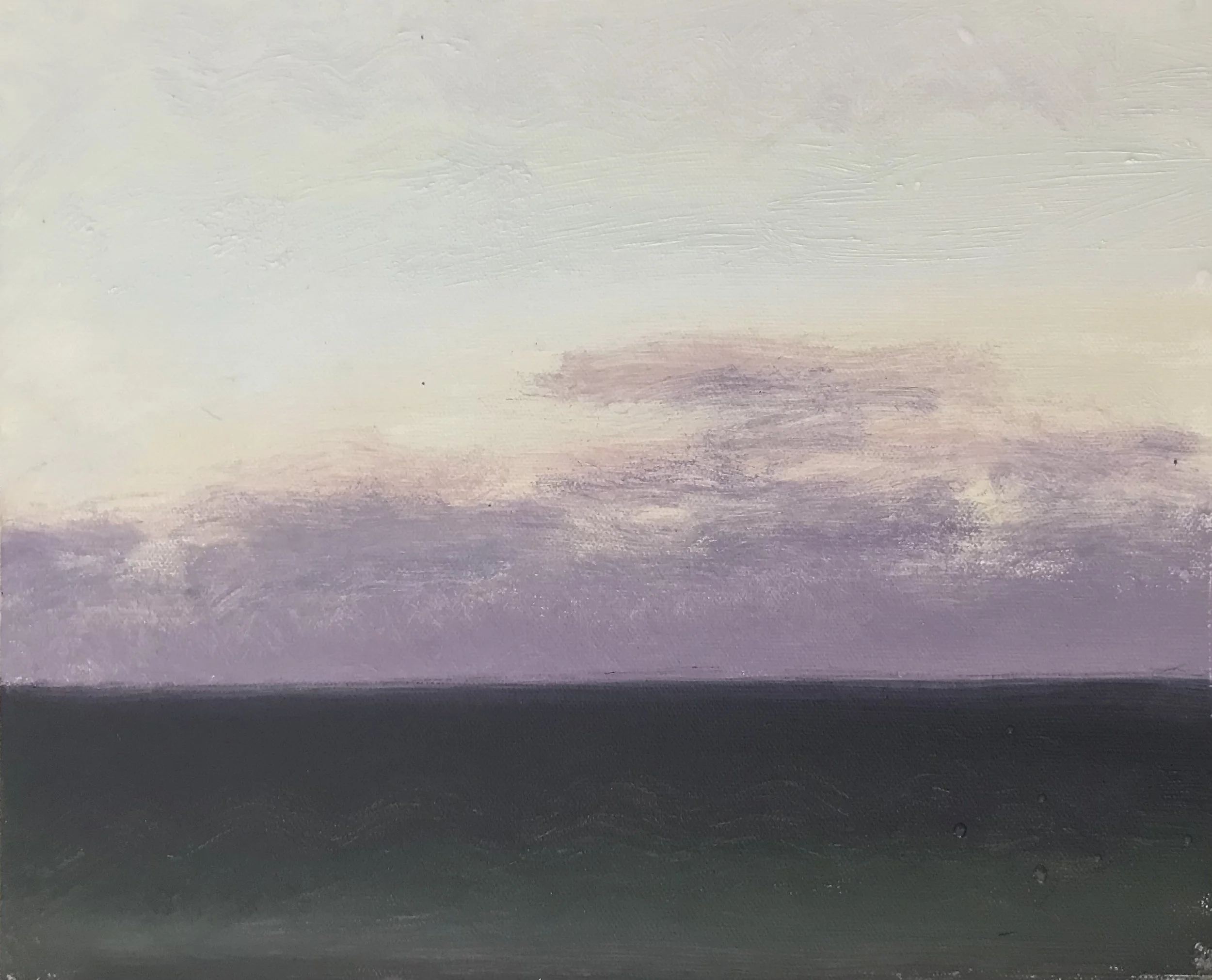 Evening Prayer Brunswick Heads, 21 June 2021, oil on canvas board, 30 X 25 cm