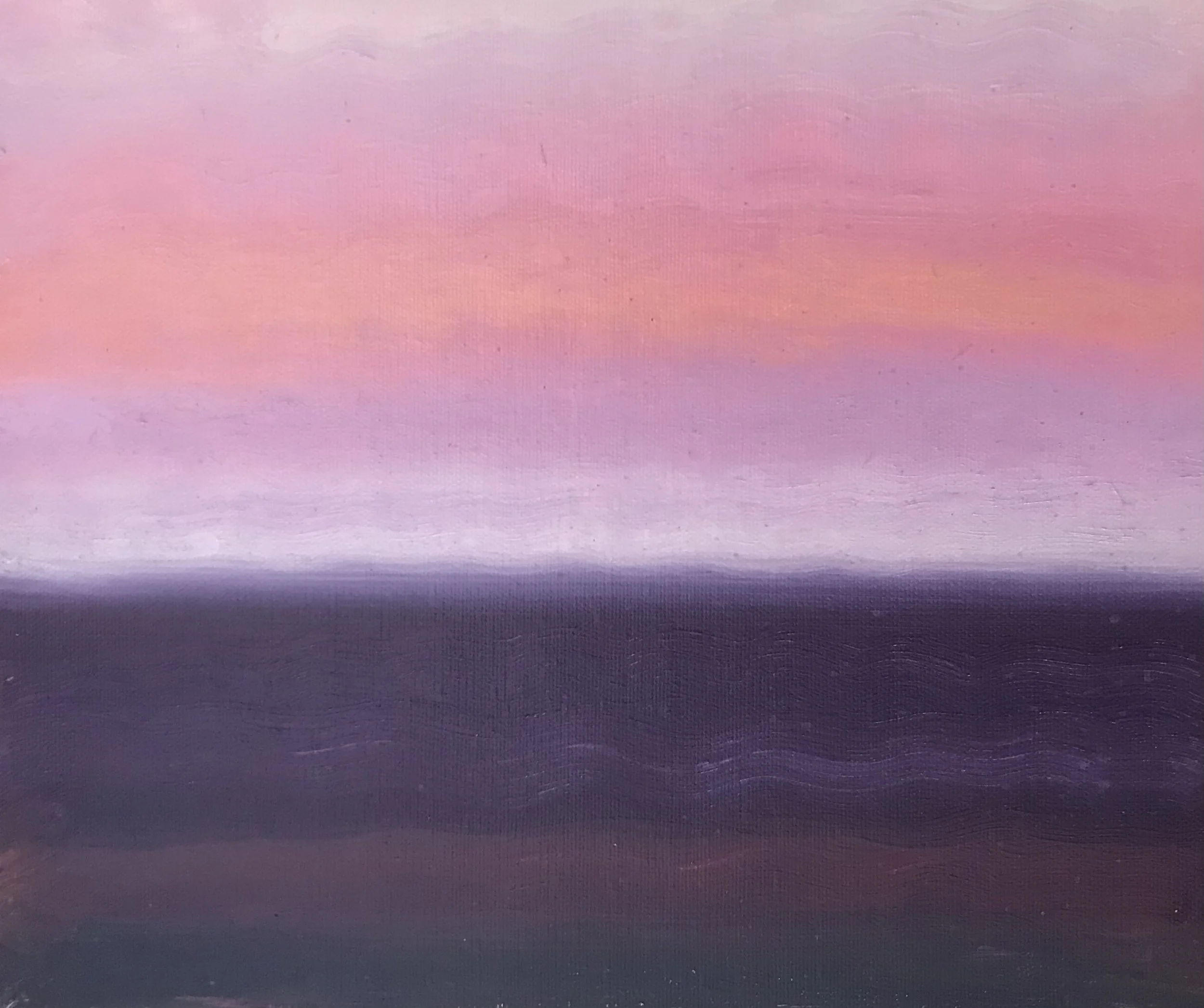 Evening Prayer Brunswick Heads, 6 June 2021, oil on canvas board, 30 X 25 cm