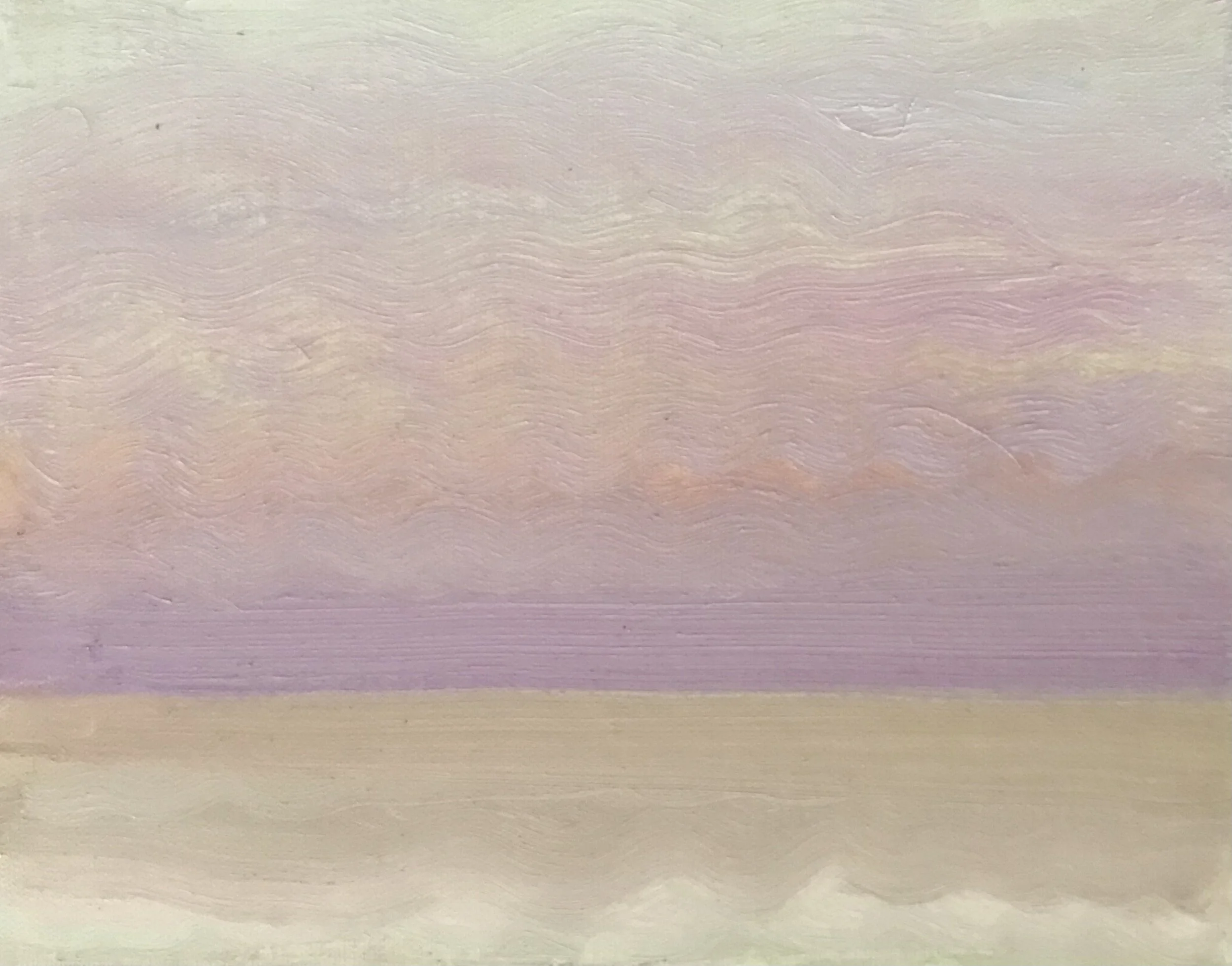 Evening Prayer Brunswick Heads, 13 May 2021, oil on canvas board, 25 X 20 cm