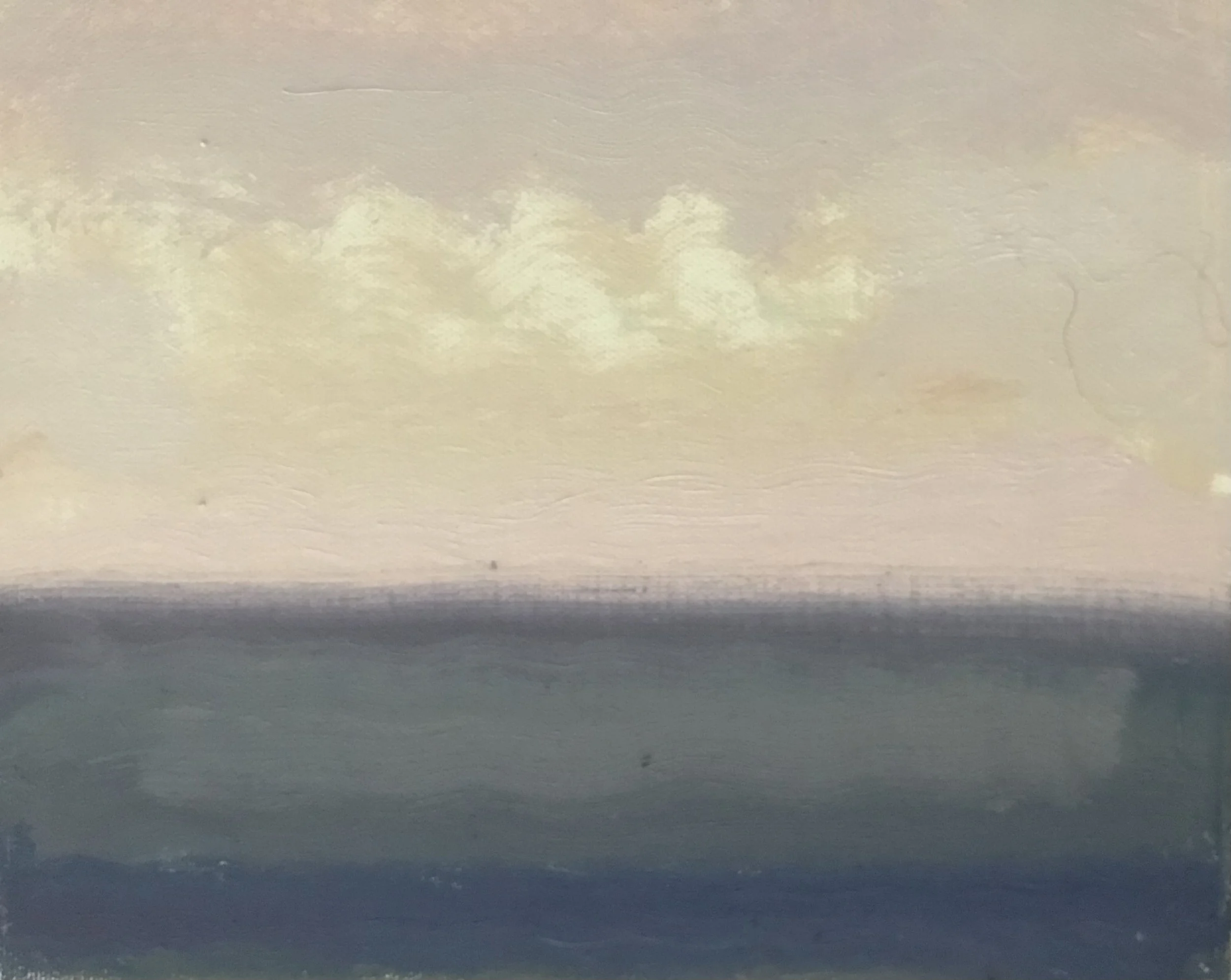 Evening Prayer Brunswick Heads, #2, 10 May 2021, oil on canvas board, 25 X 20 cm