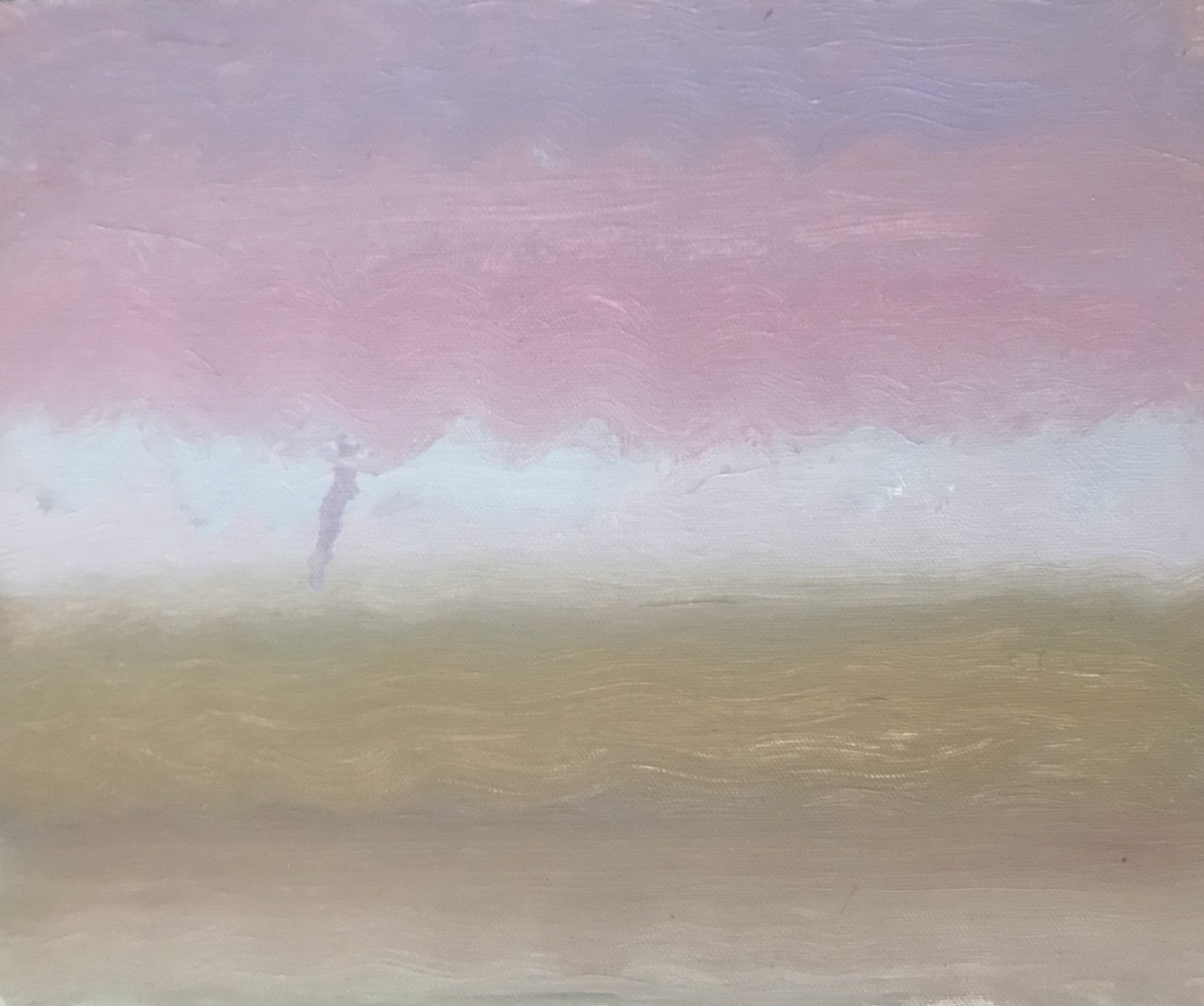 Evening Prayer Brunswick Heads, 6 May 2021, oil on canvas board, 30 X 25 cm