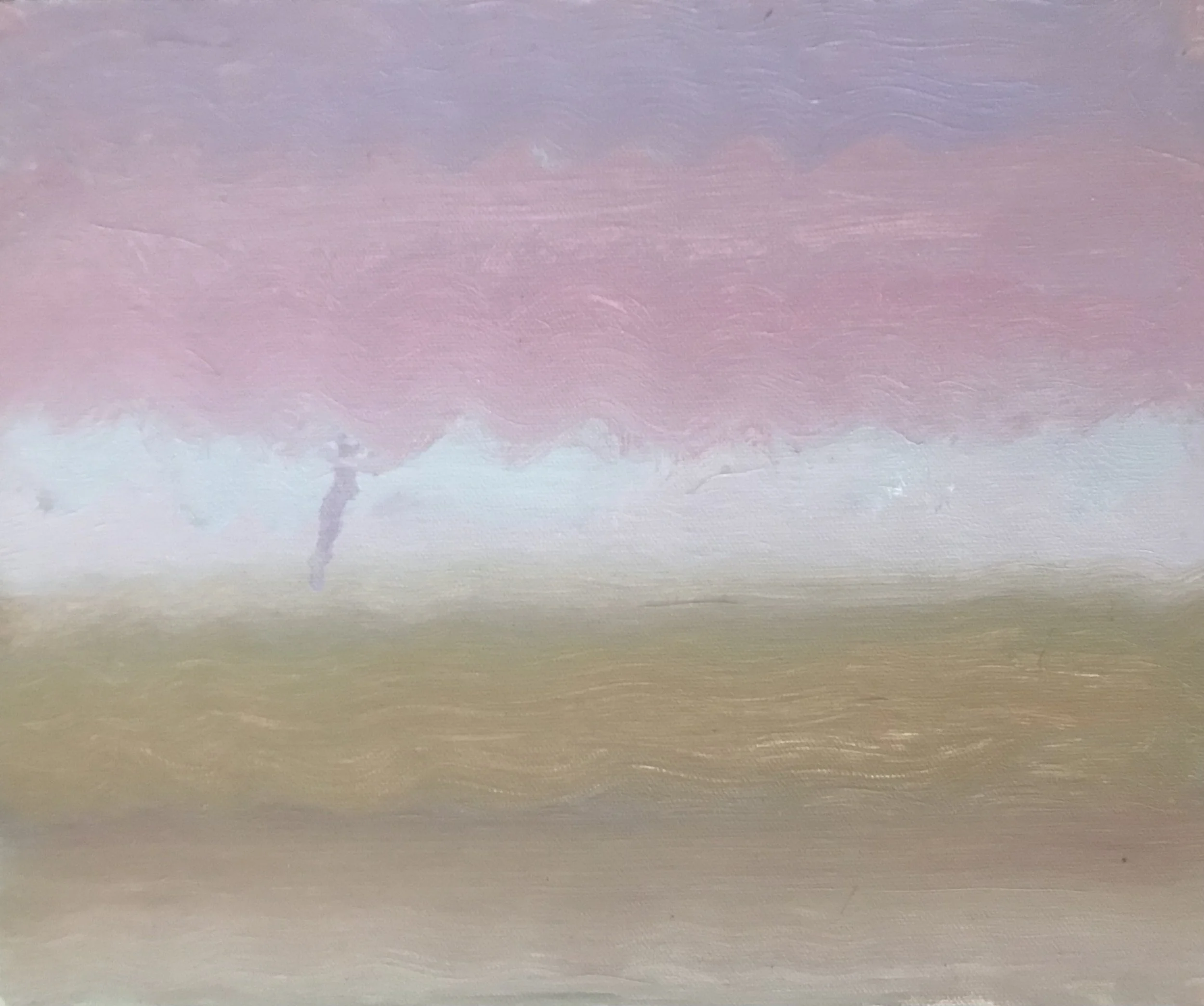 Evening Prayer Brunswick Heads, 6 May 2021, oil on canvas board, 30 X 25 cm