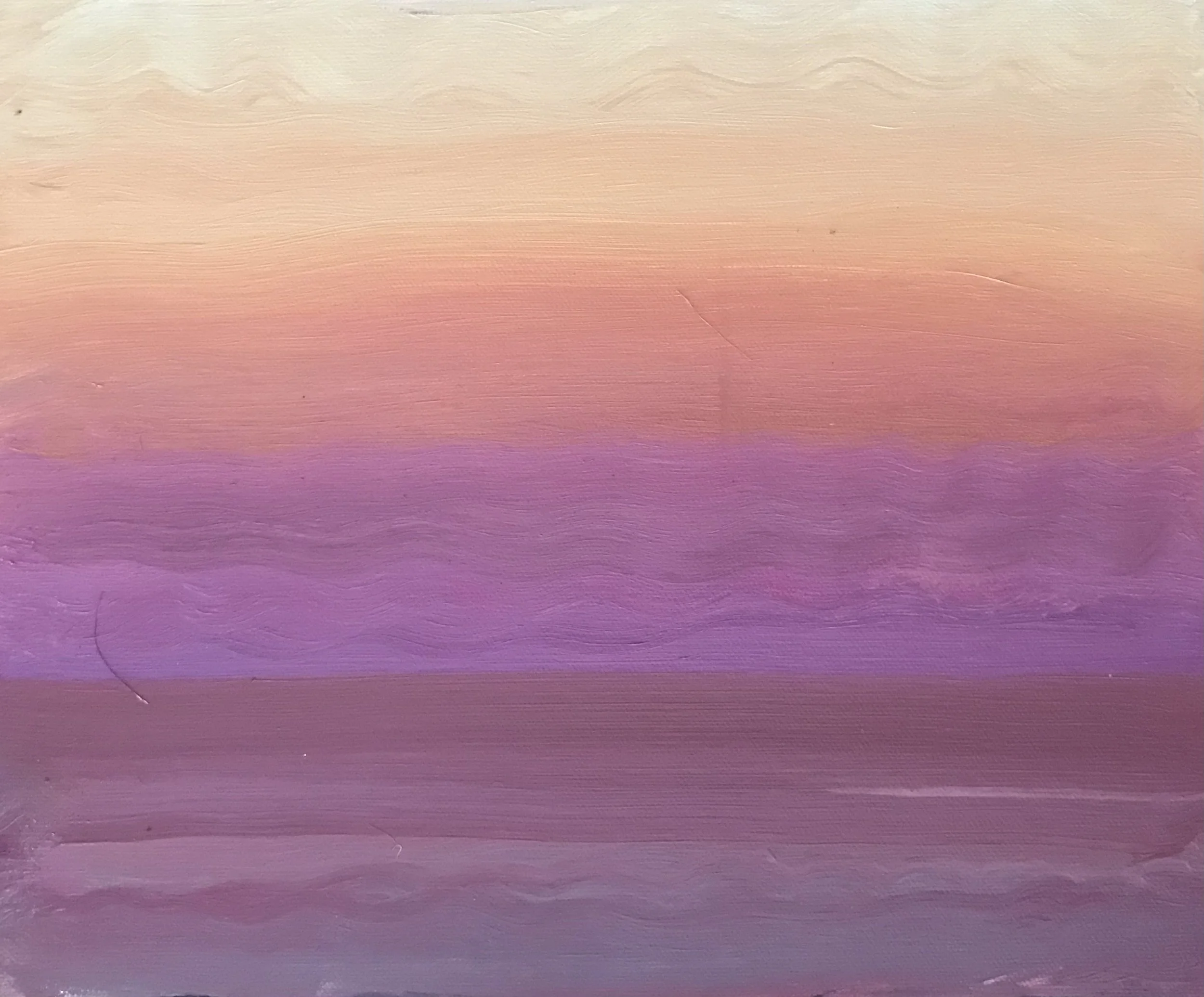 Evening Prayer Brunswick Heads, 23 April 2021, oil on canvas board, 30 X 25 cm