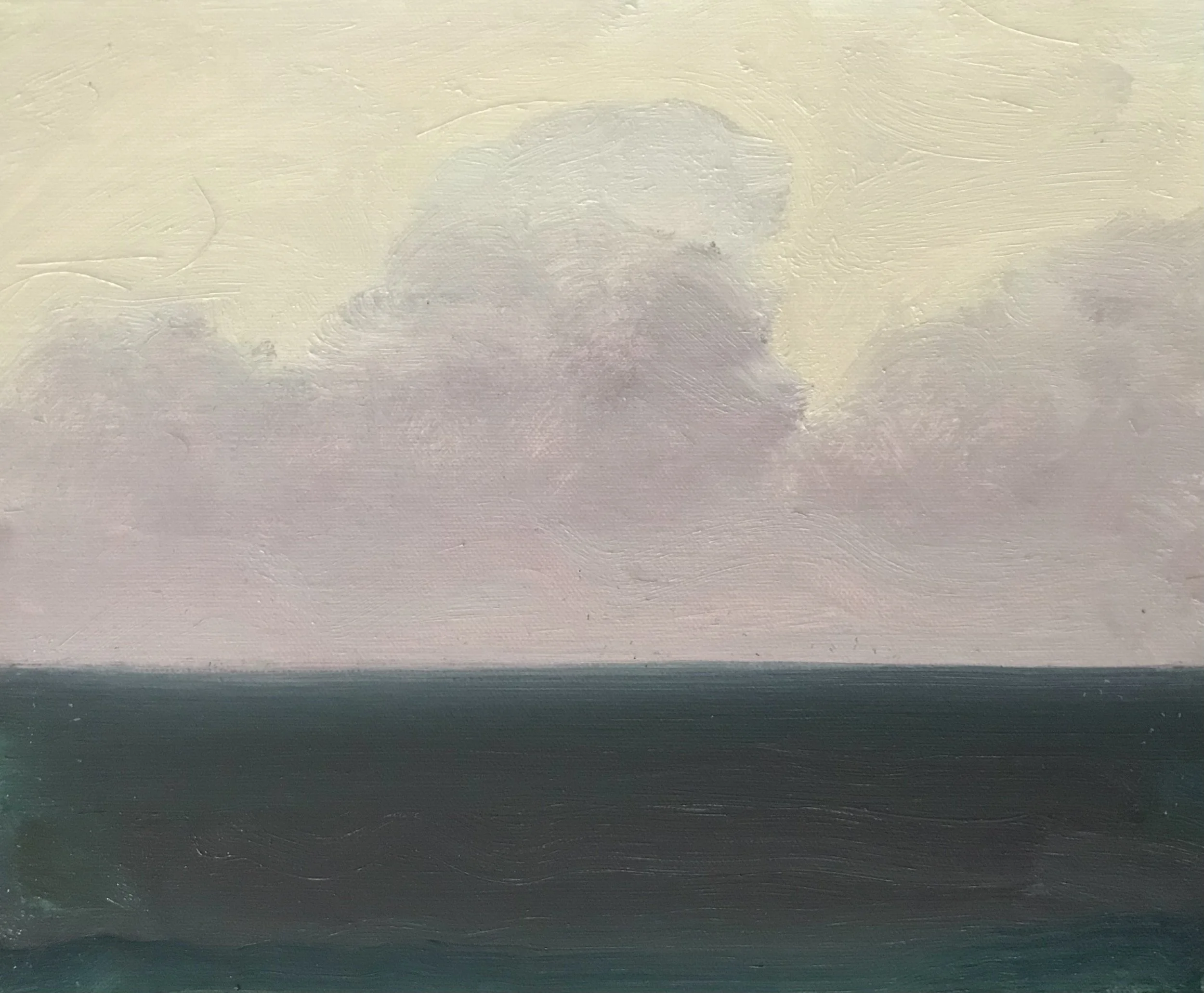 Evening Prayer Brunswick Heads, 30 March 2021, oil on canvas board, 30 X 25 cm